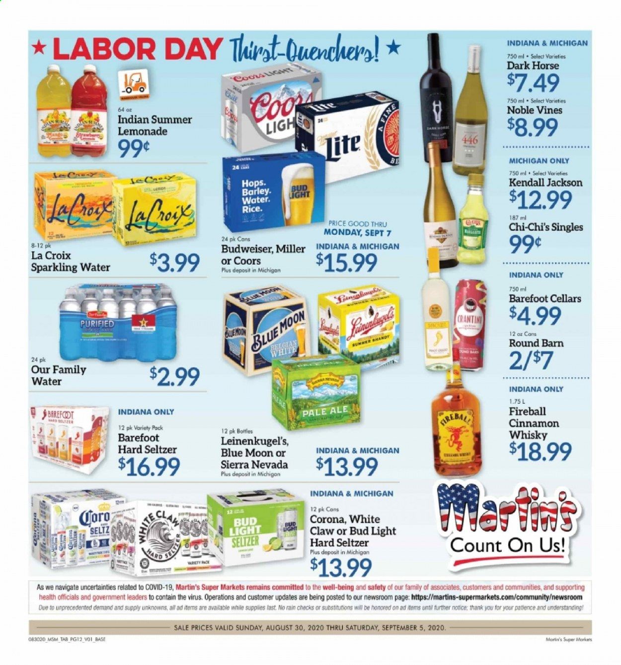 Martin’s Weekly Ad August 30 to September 5