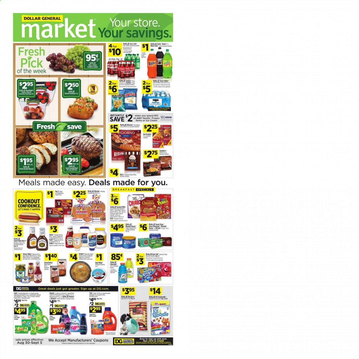 Dollar General (AL, IN, OH) Weekly Ad August 30 to September 5