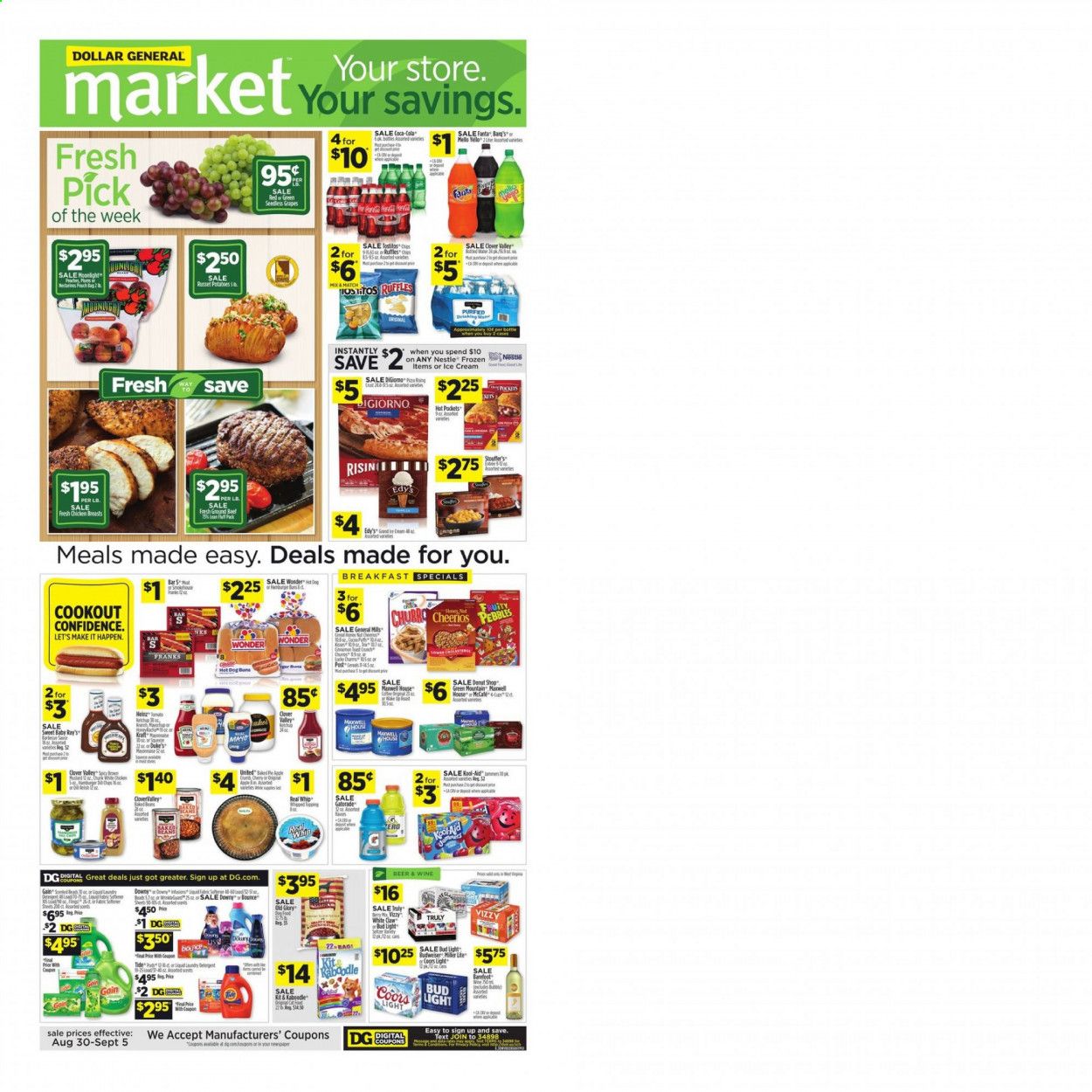 Dollar General (WV) Weekly Ad August 30 to September 5