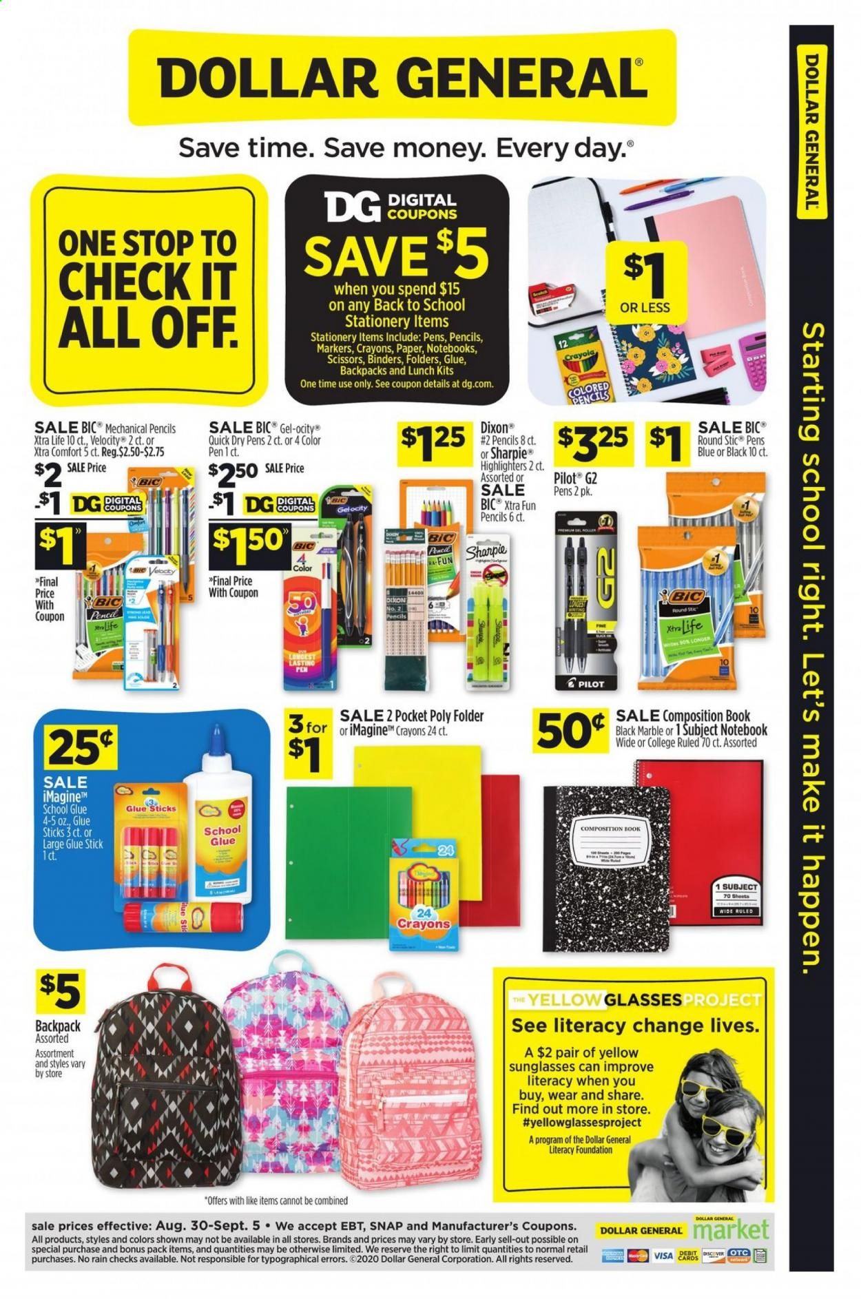 Dollar General (MI) Weekly Ad August 30 to September 5