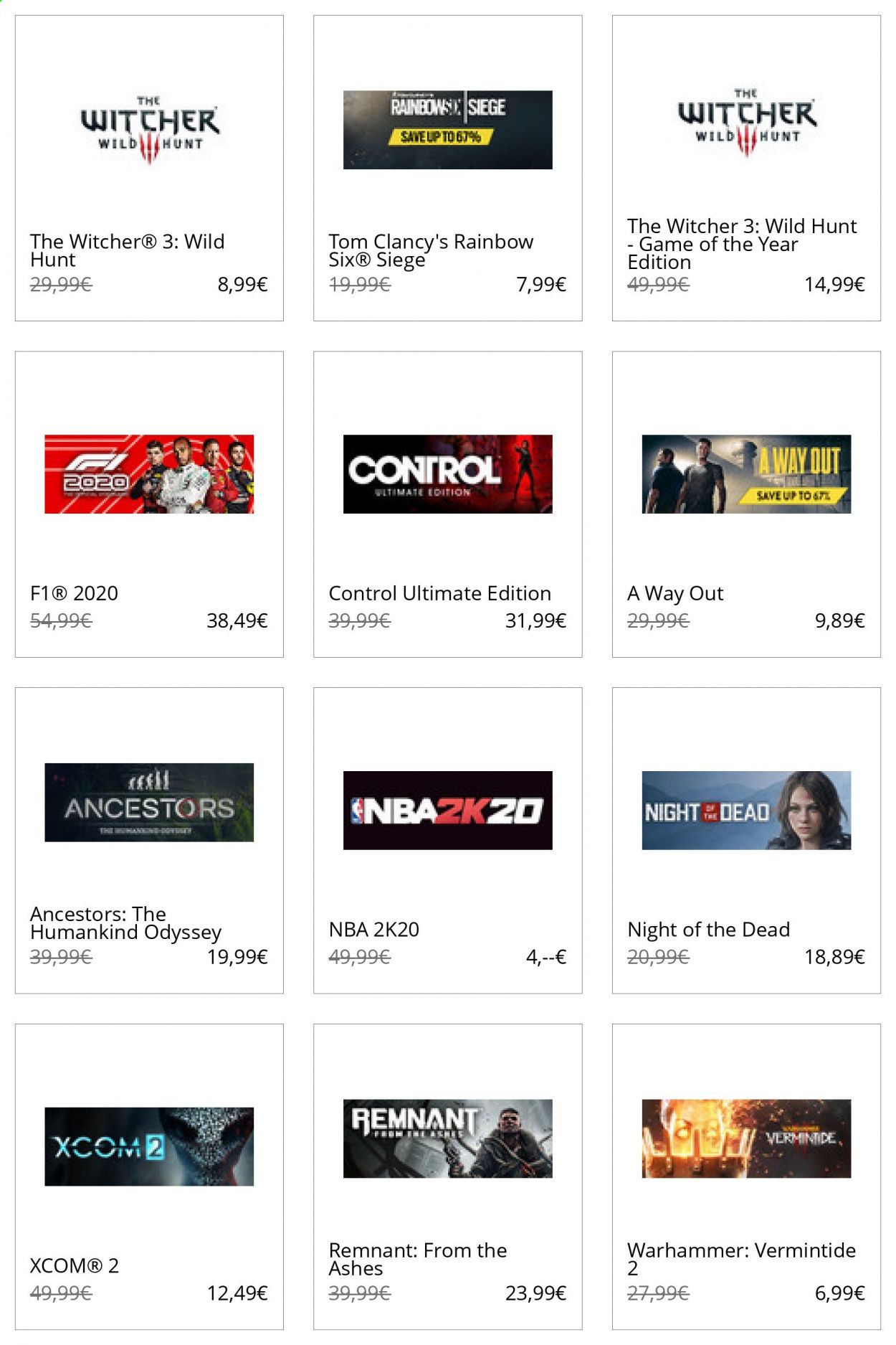 Steam Catalog 2020-2021