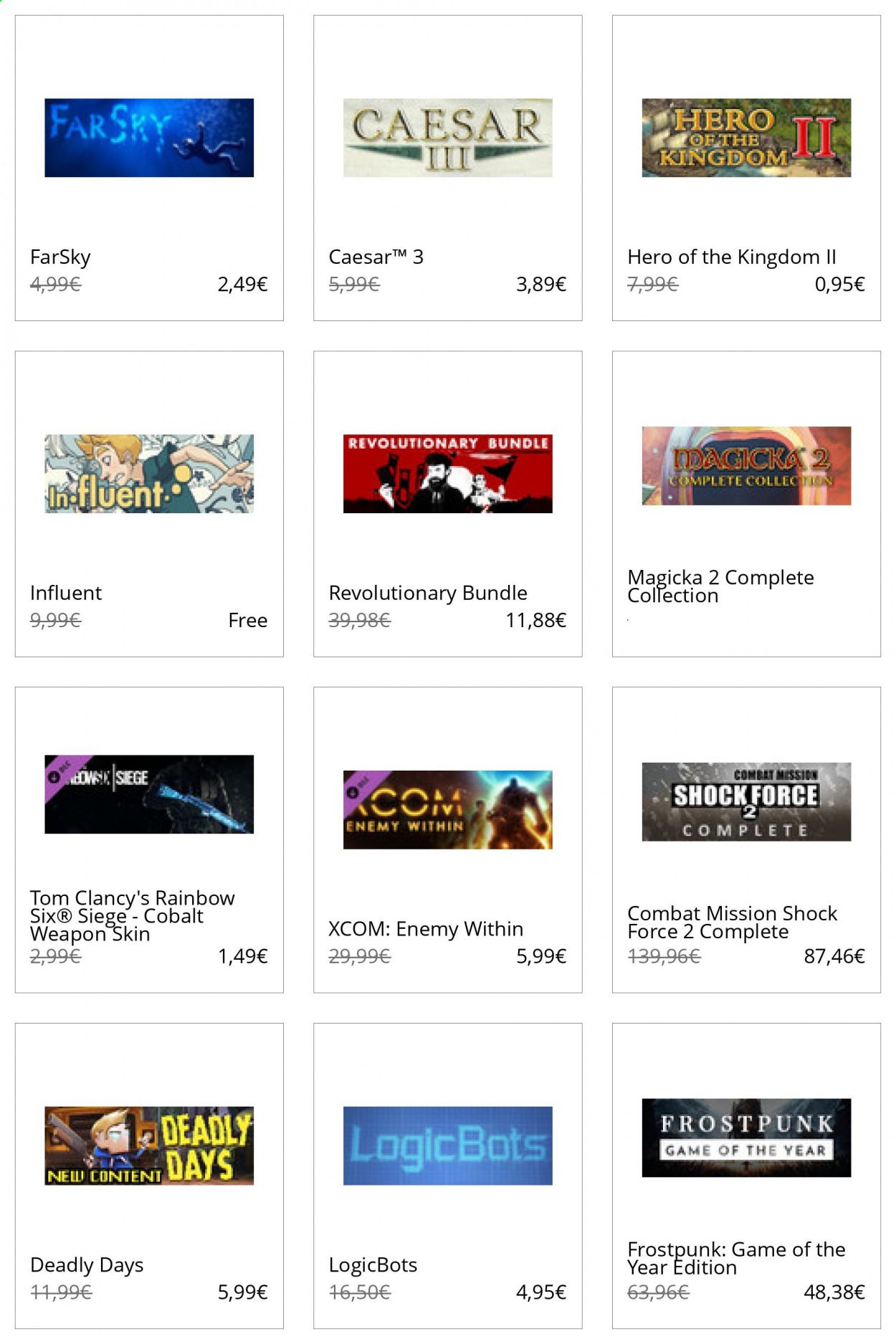 Steam Catalog 2020-2021
