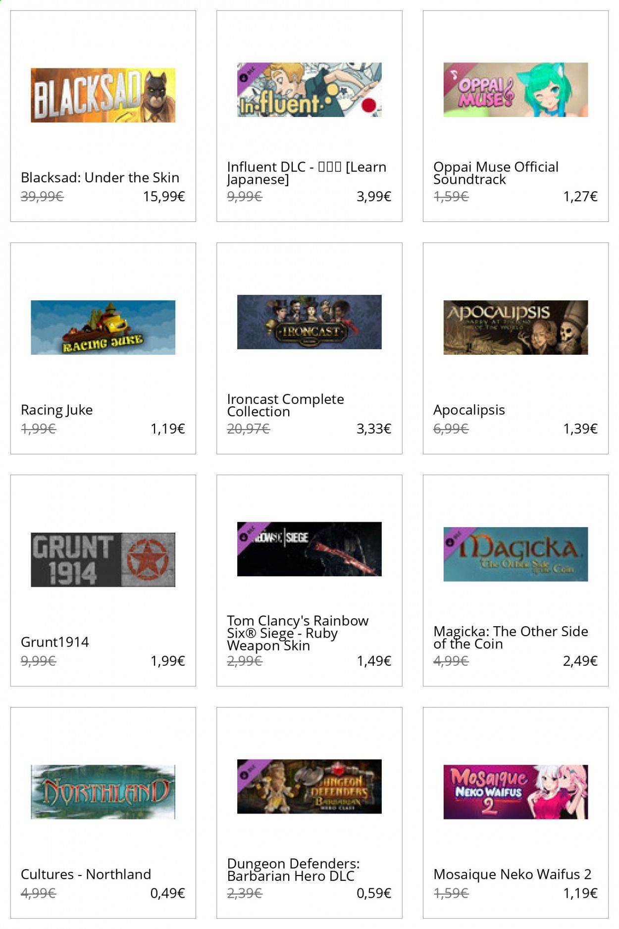 Steam Catalog 2020-2021