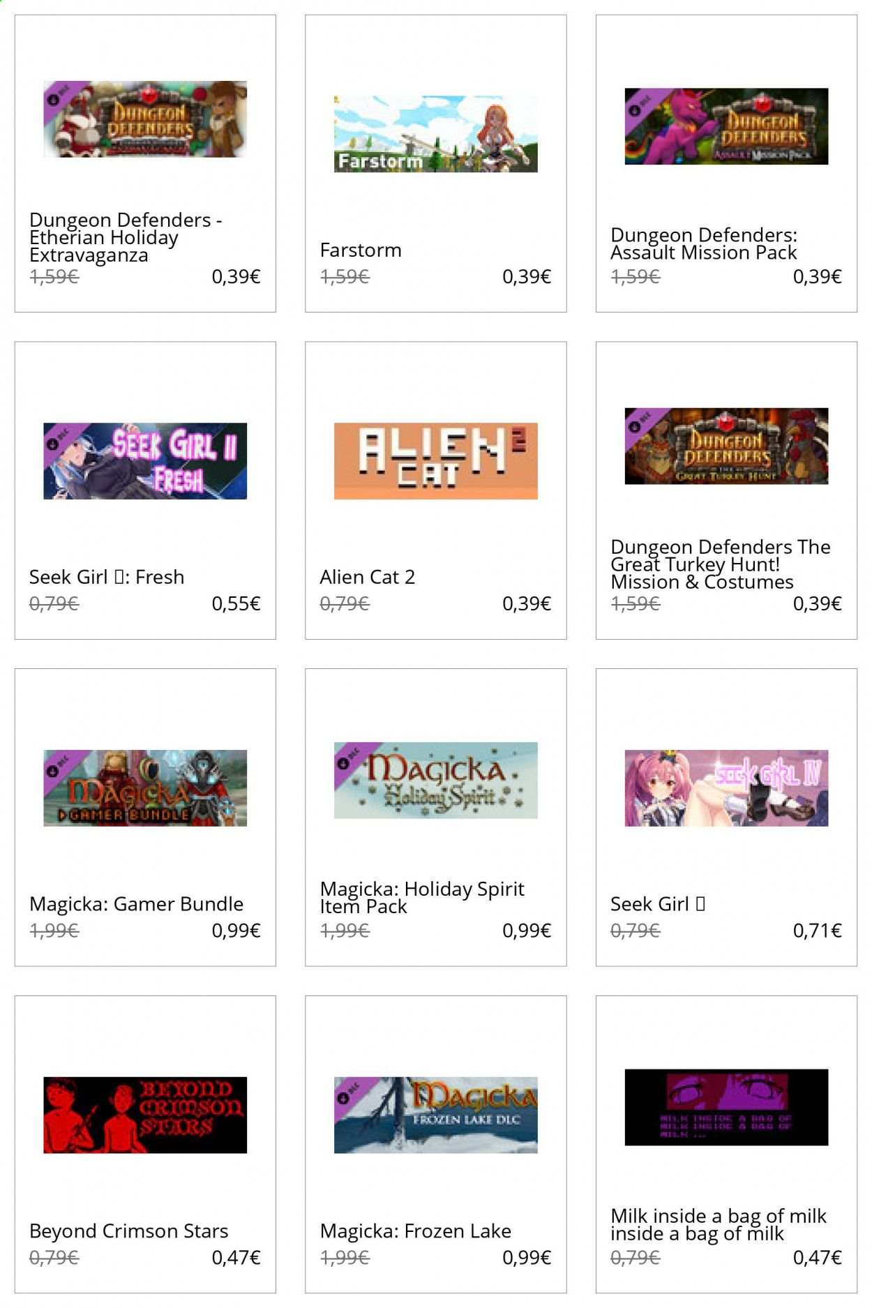 Steam Catalog 2020-2021
