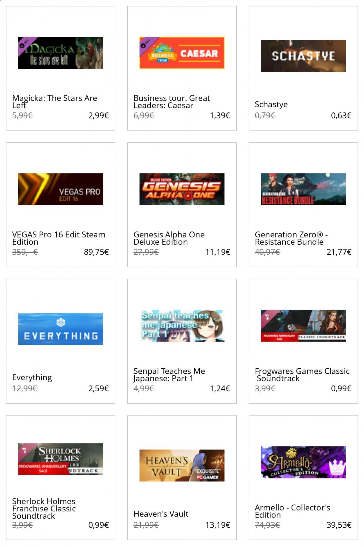 Steam Catalog 2020-2021