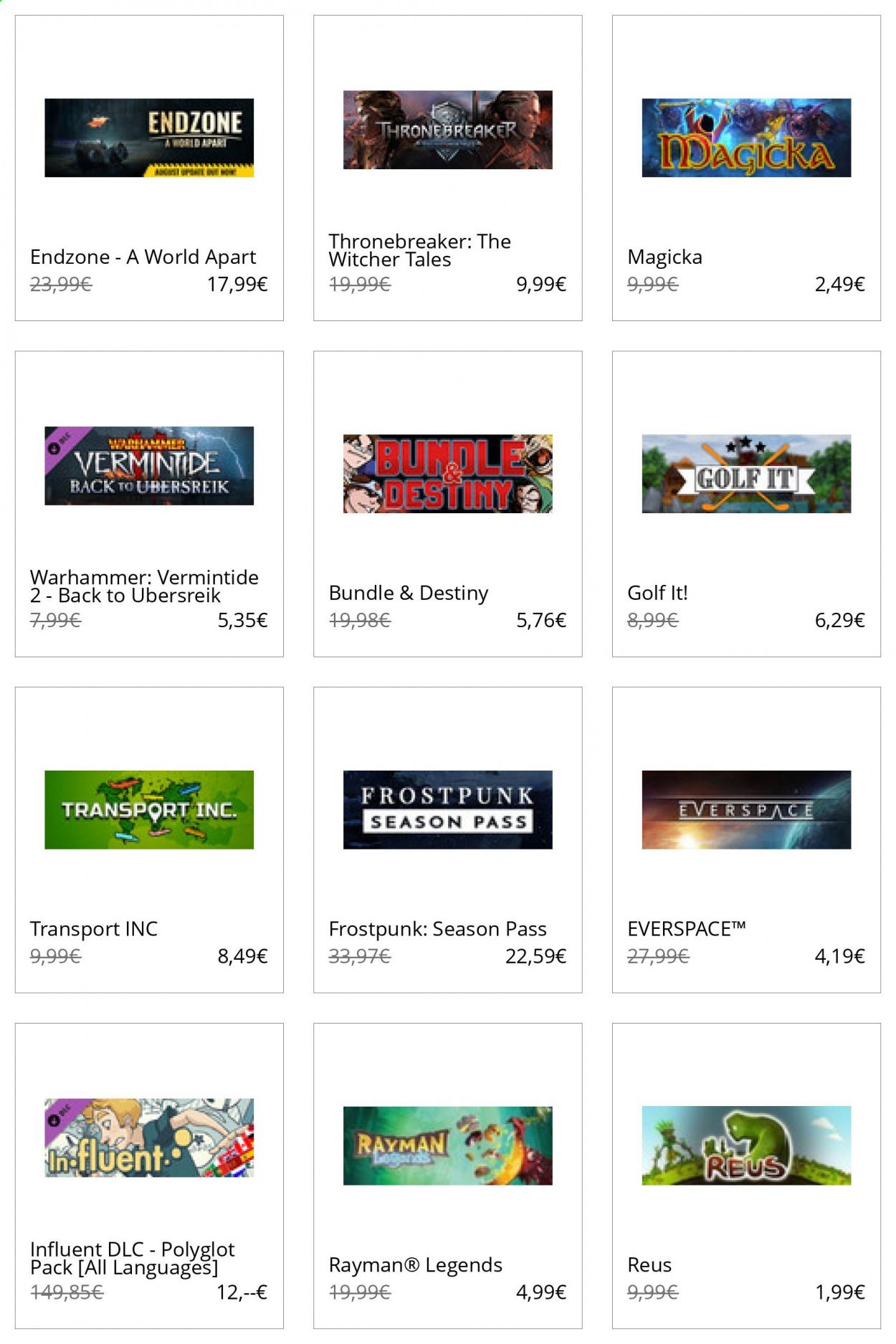 Steam Catalog 2020-2021