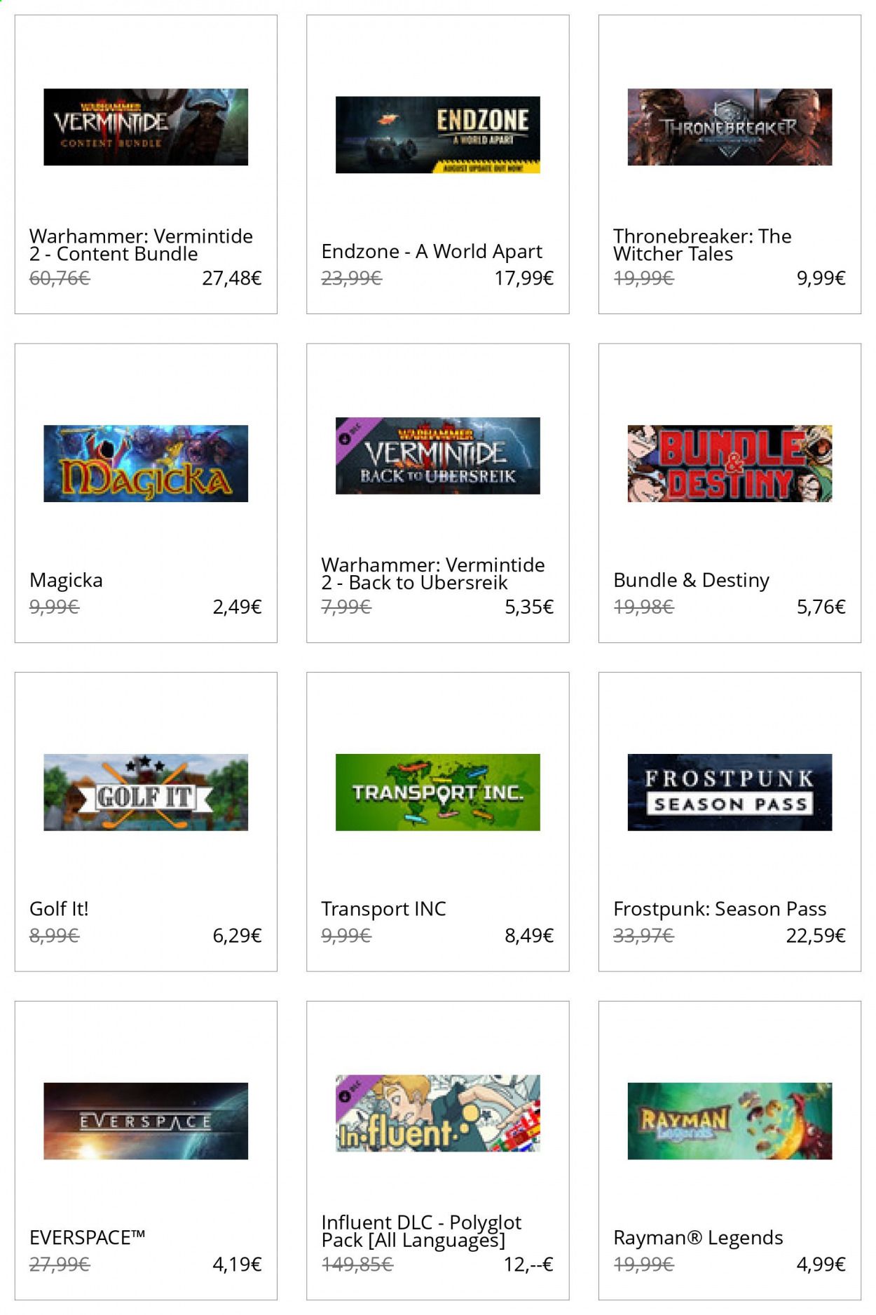 Steam Catalog 2020-2021