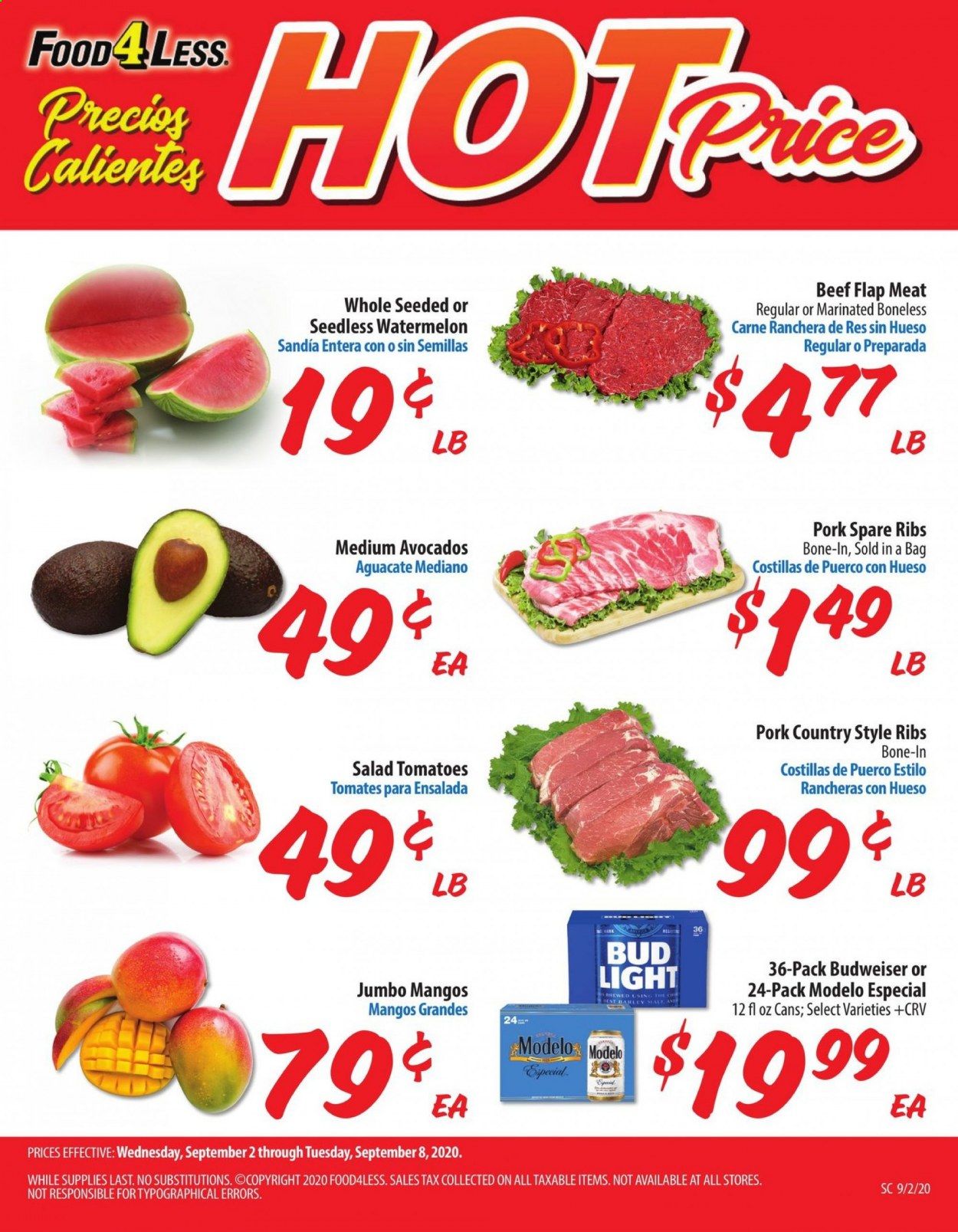 Food 4 Less (CA) Weekly Ad September 2 to September 8