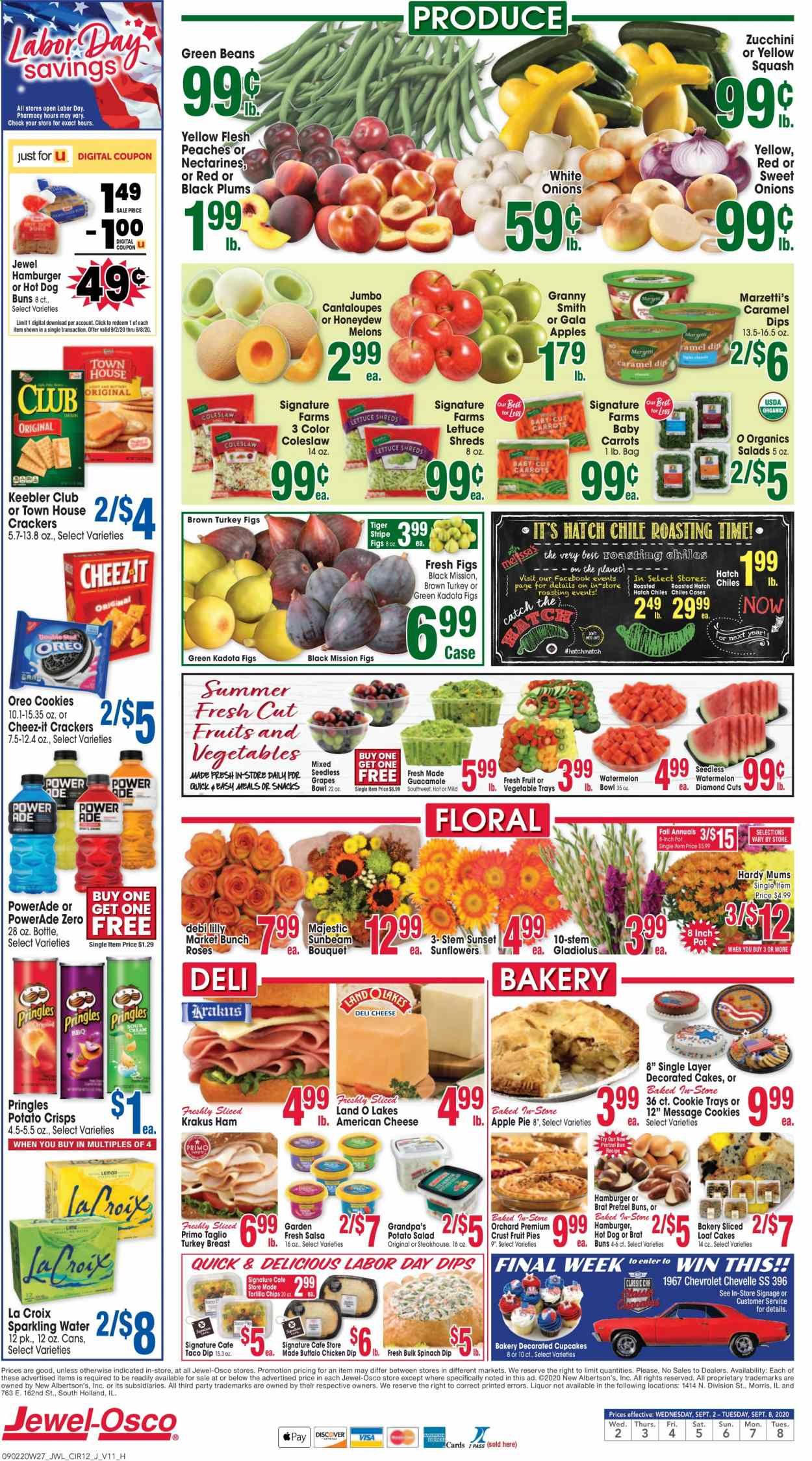 Jewel Osco (IL) Weekly Ad September 2 to September 8