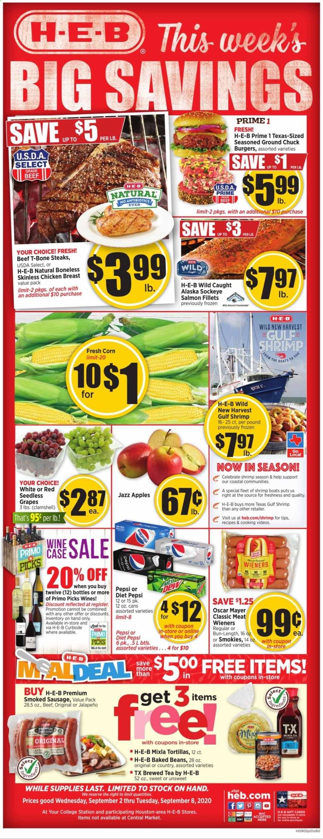 H-E-B Weekly Ad September 2 to September 8