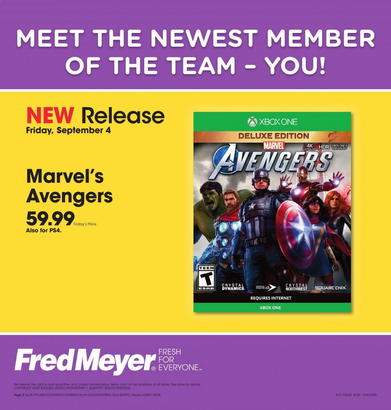 Fred Meyer Weekly Ad September 4 to September 4