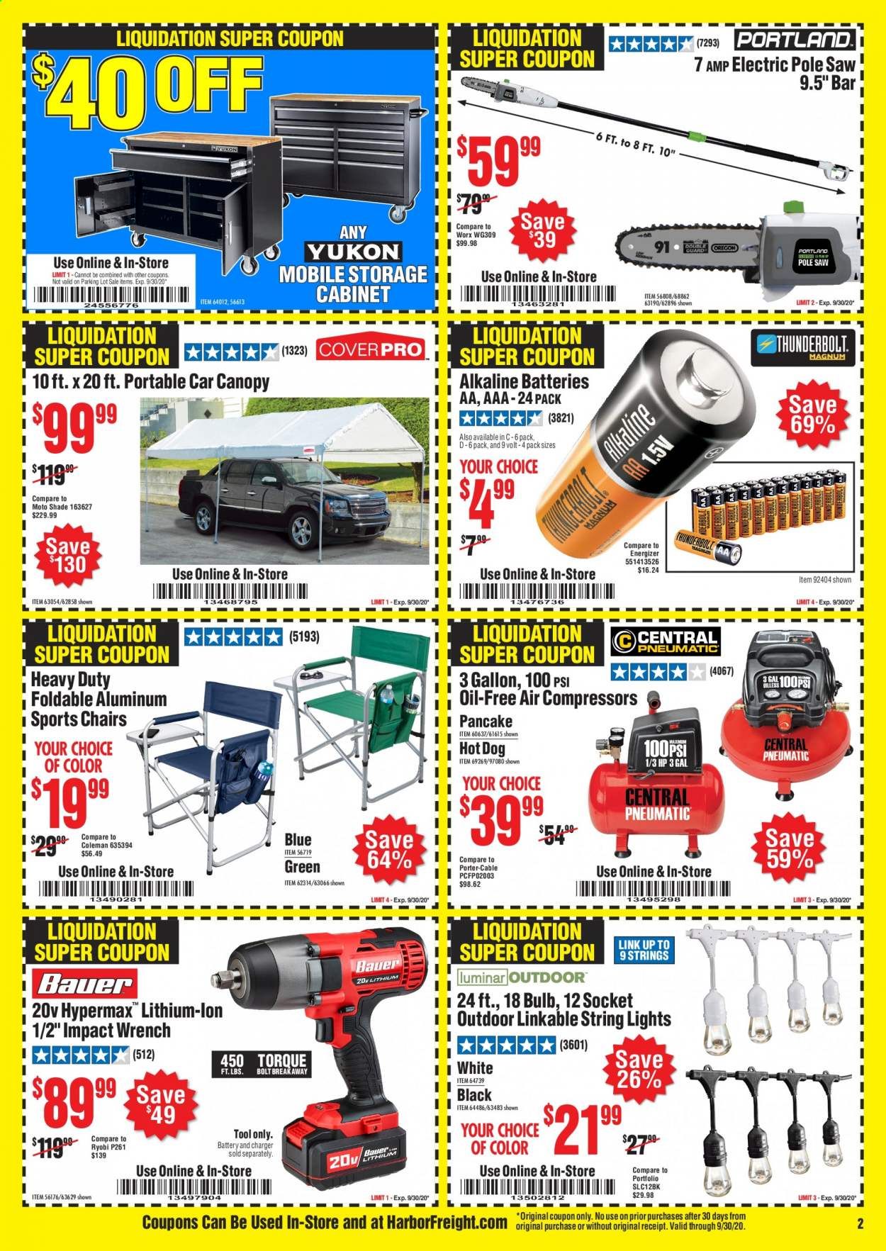 Harbor Freight Weekly Ad September 1 to September 30