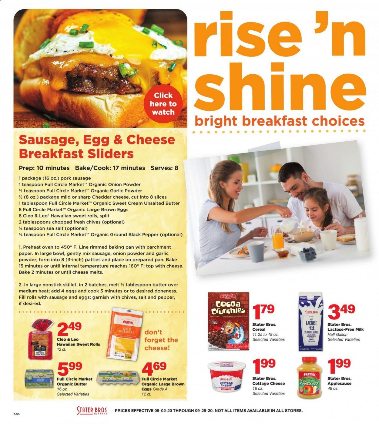 Stater Bros. Weekly Ad September 2 to September 29