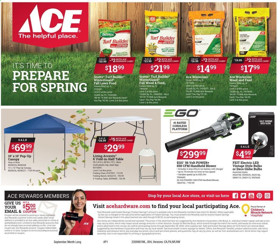 ACE Hardware Weekly Ad September 1 to September 30