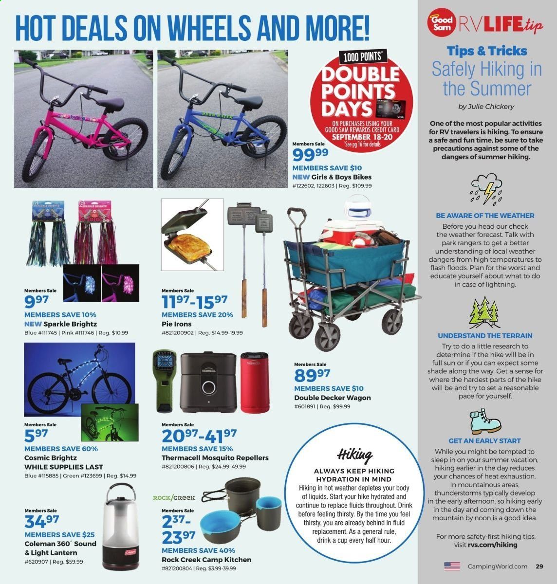 Camping World Weekly Ad August 31 to September 27