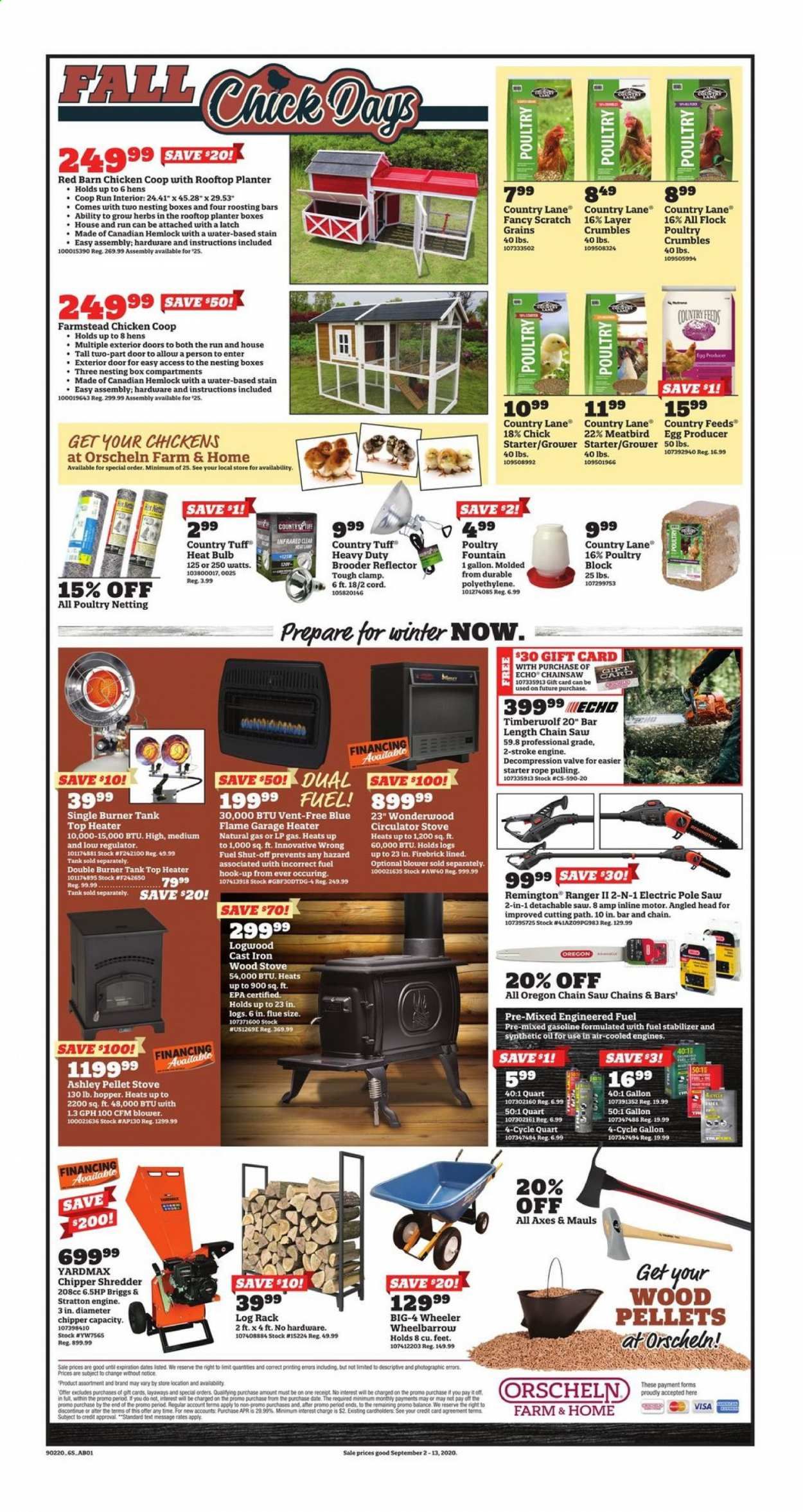 Orscheln Farm and Home Weekly Ad September 2 to September 13