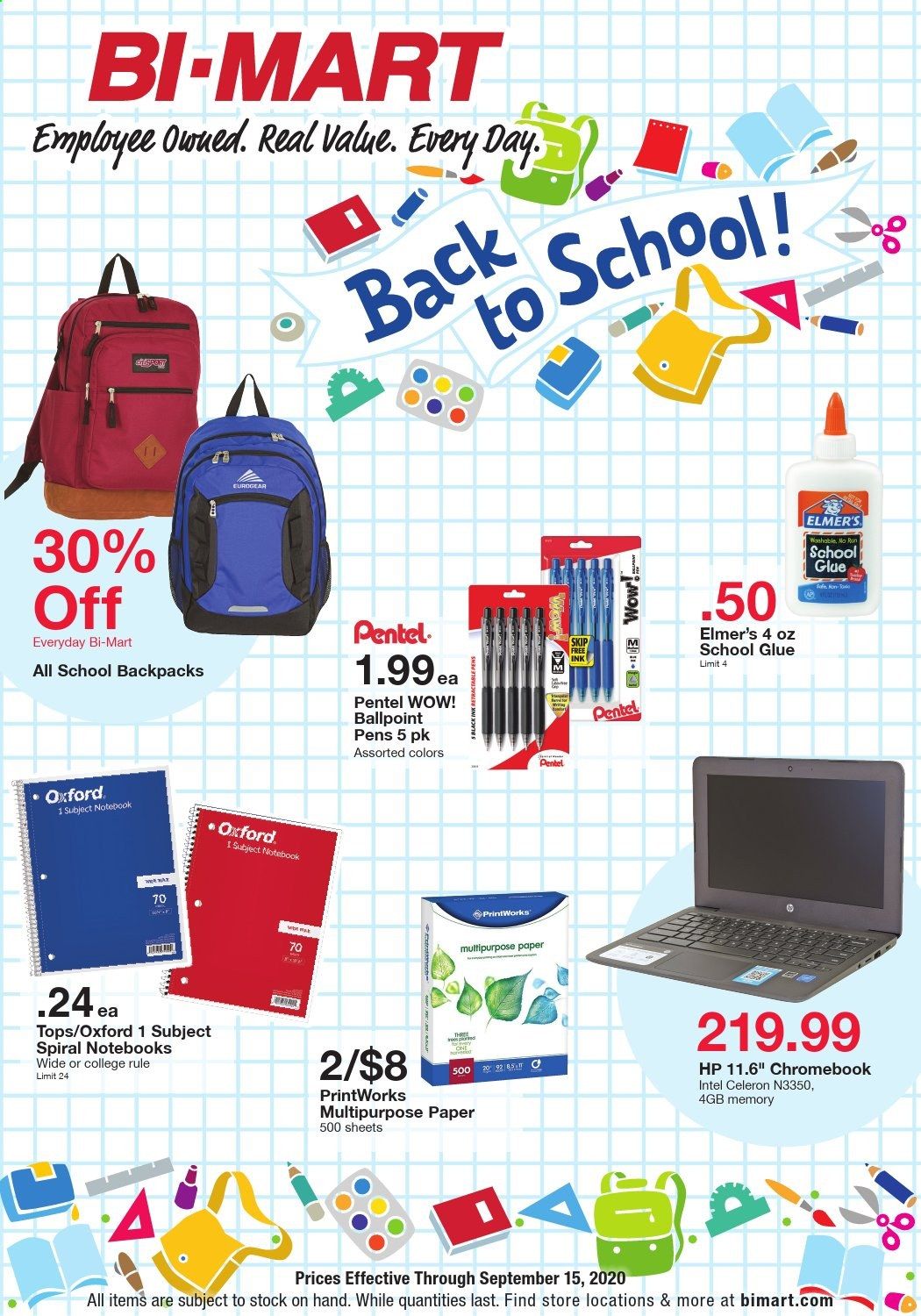 Bi-Mart Weekly Ad September 1 to September 15