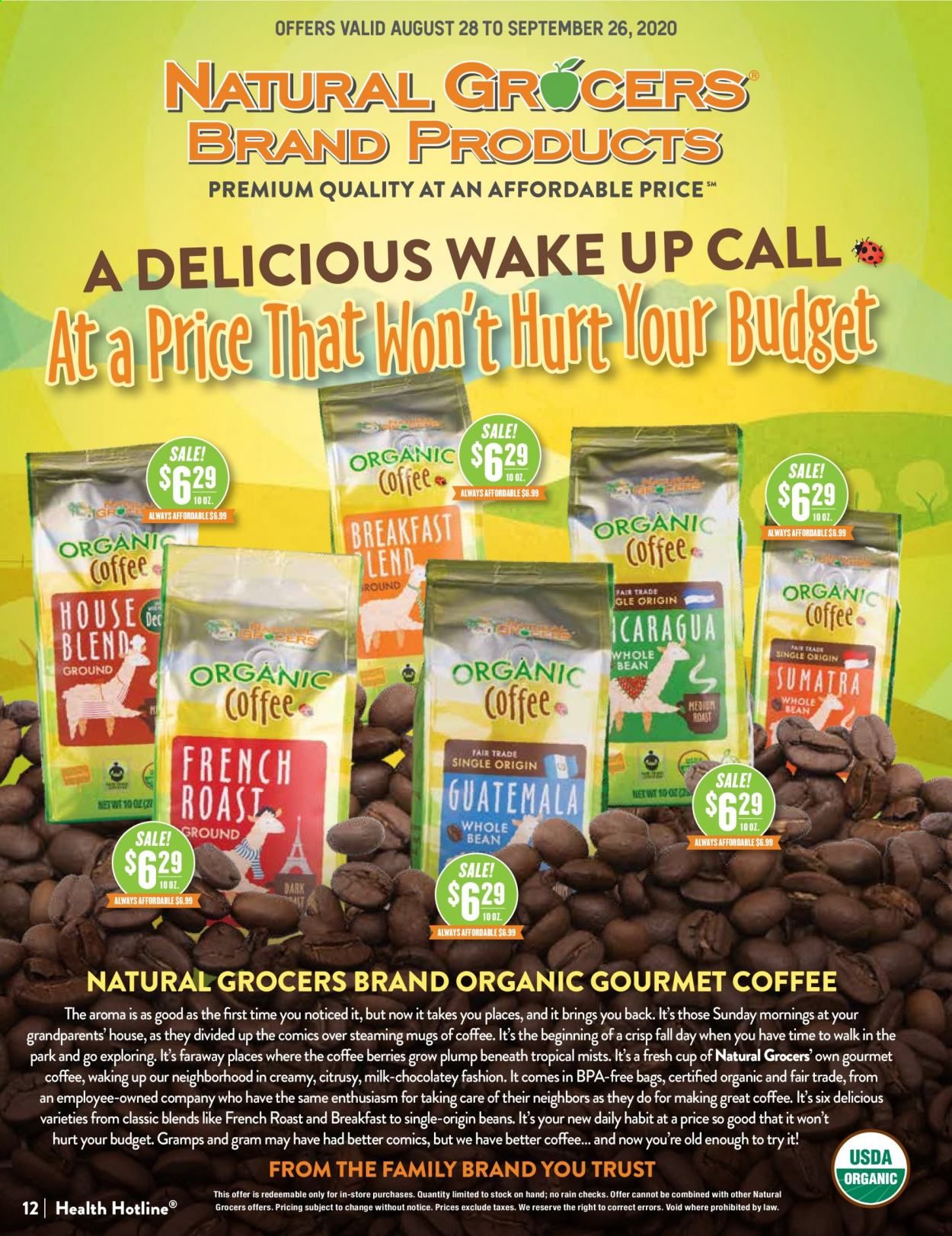 Natural Grocers Weekly Ad August 28 to September 26