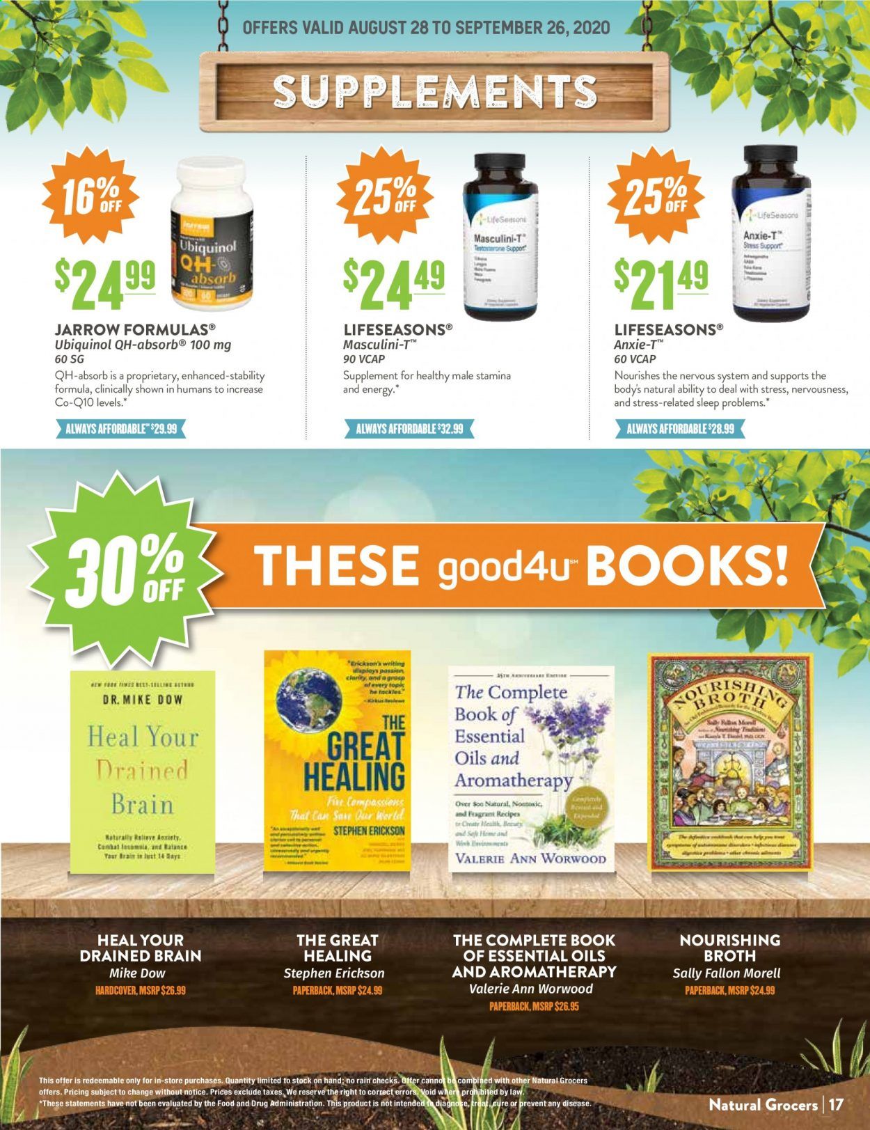 Natural Grocers Weekly Ad August 28 to September 26