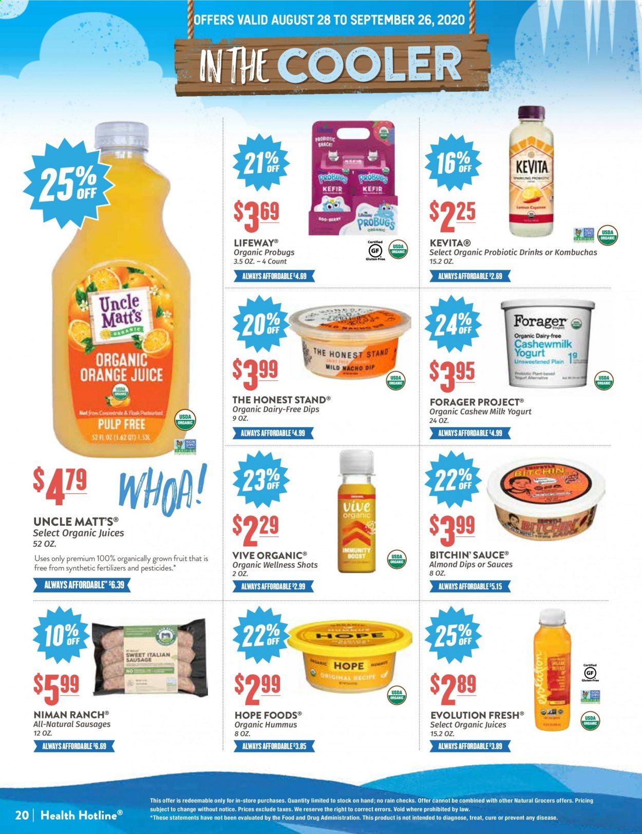 Natural Grocers Weekly Ad August 28 to September 26