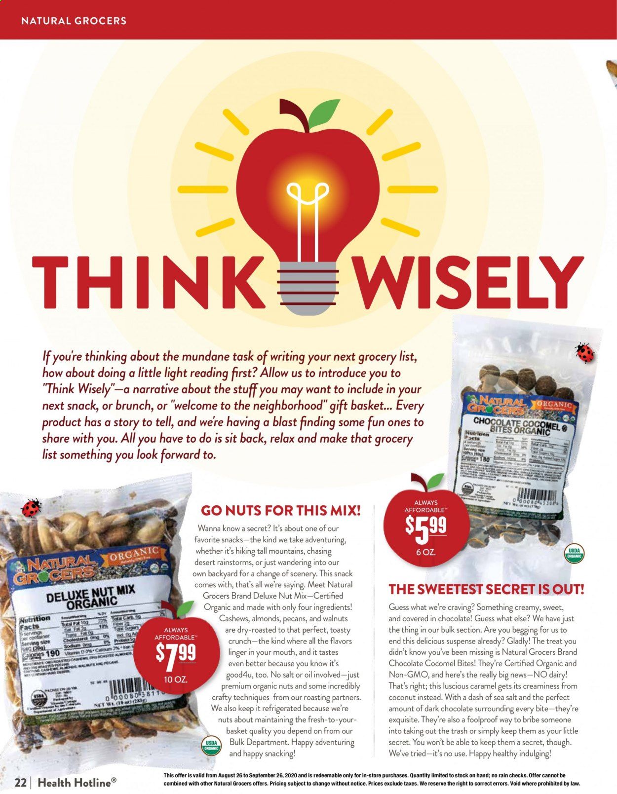 Natural Grocers Weekly Ad August 28 to September 26