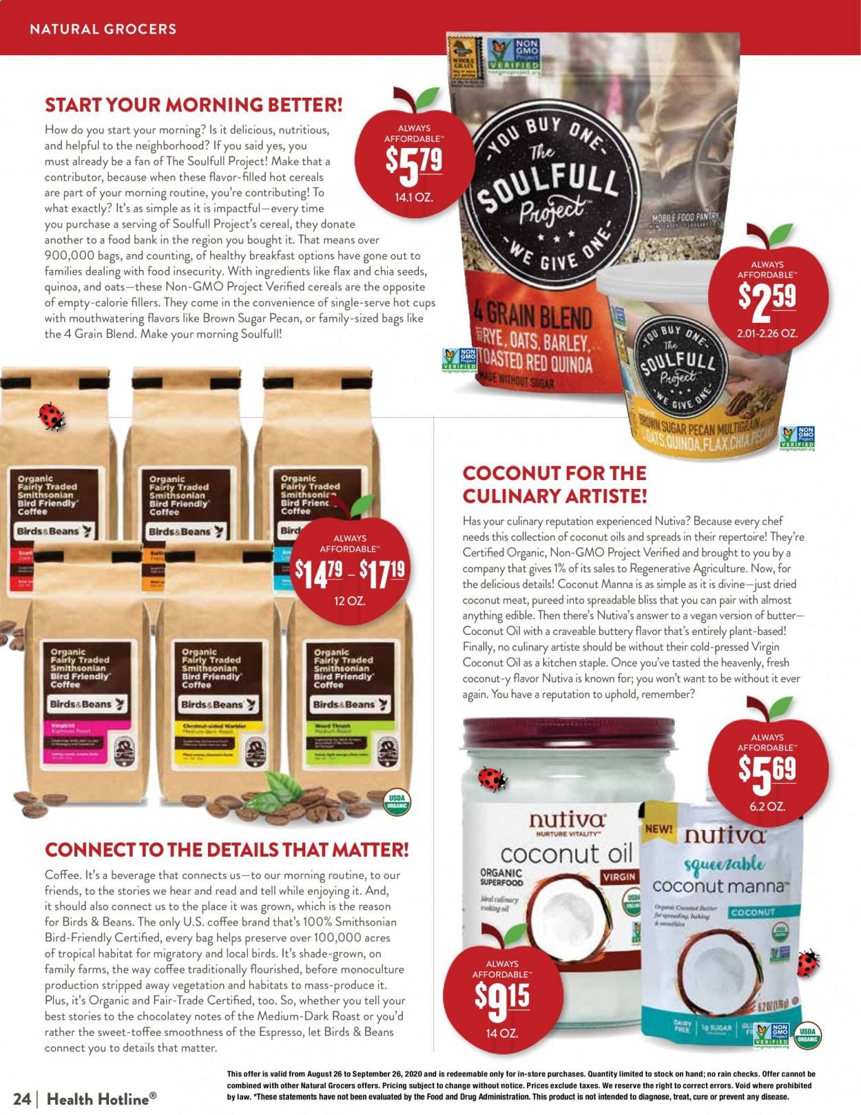 Natural Grocers Weekly Ad August 28 to September 26