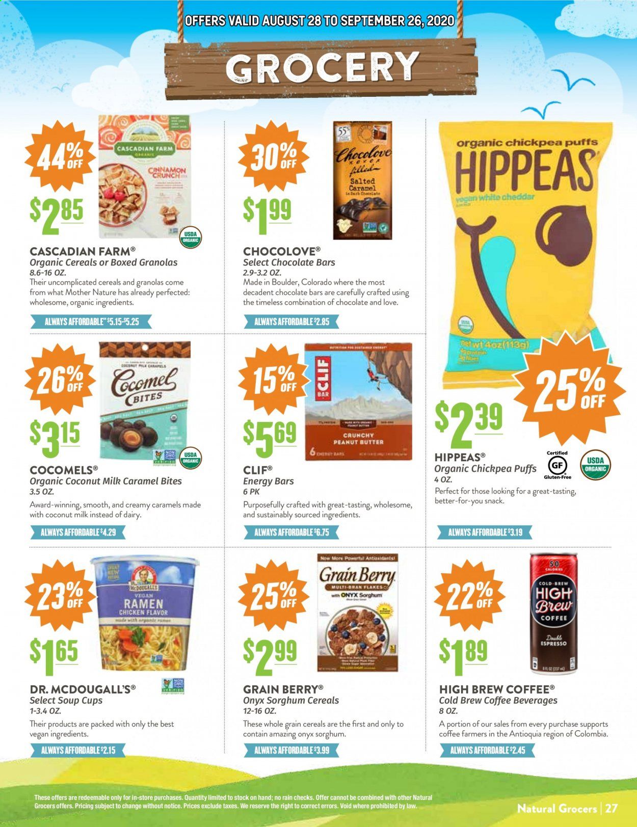 Natural Grocers Weekly Ad August 28 to September 26