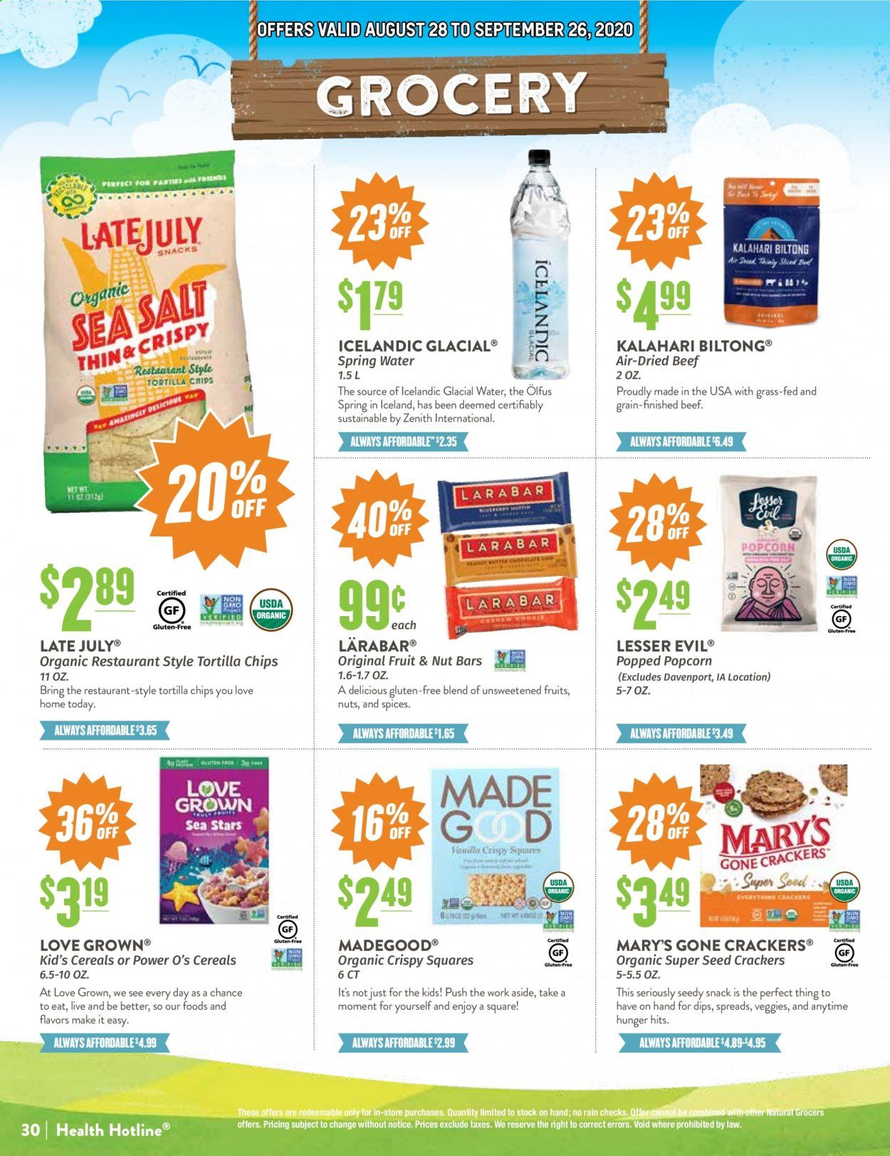 Natural Grocers Weekly Ad August 28 to September 26