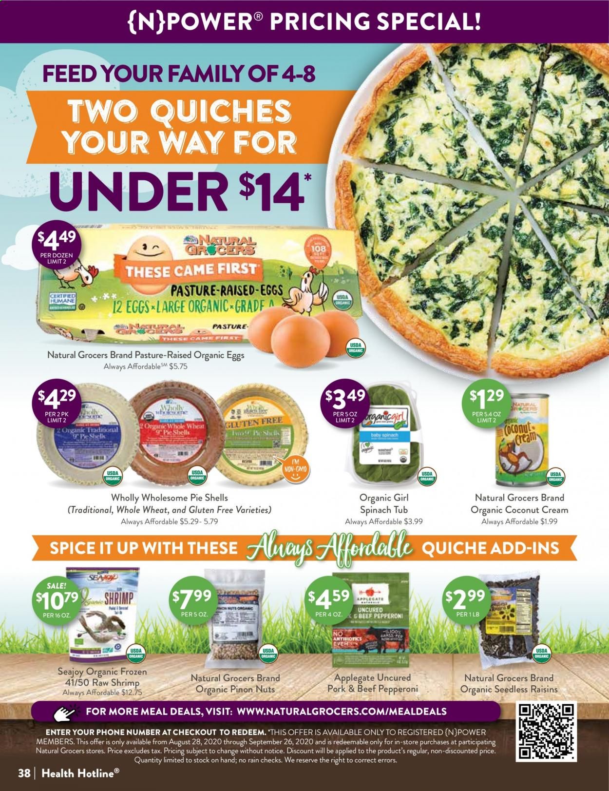 Natural Grocers Weekly Ad August 28 to September 26