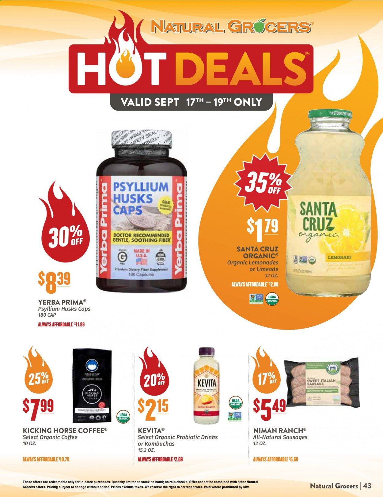 Natural Grocers Weekly Ad August 28 to September 26
