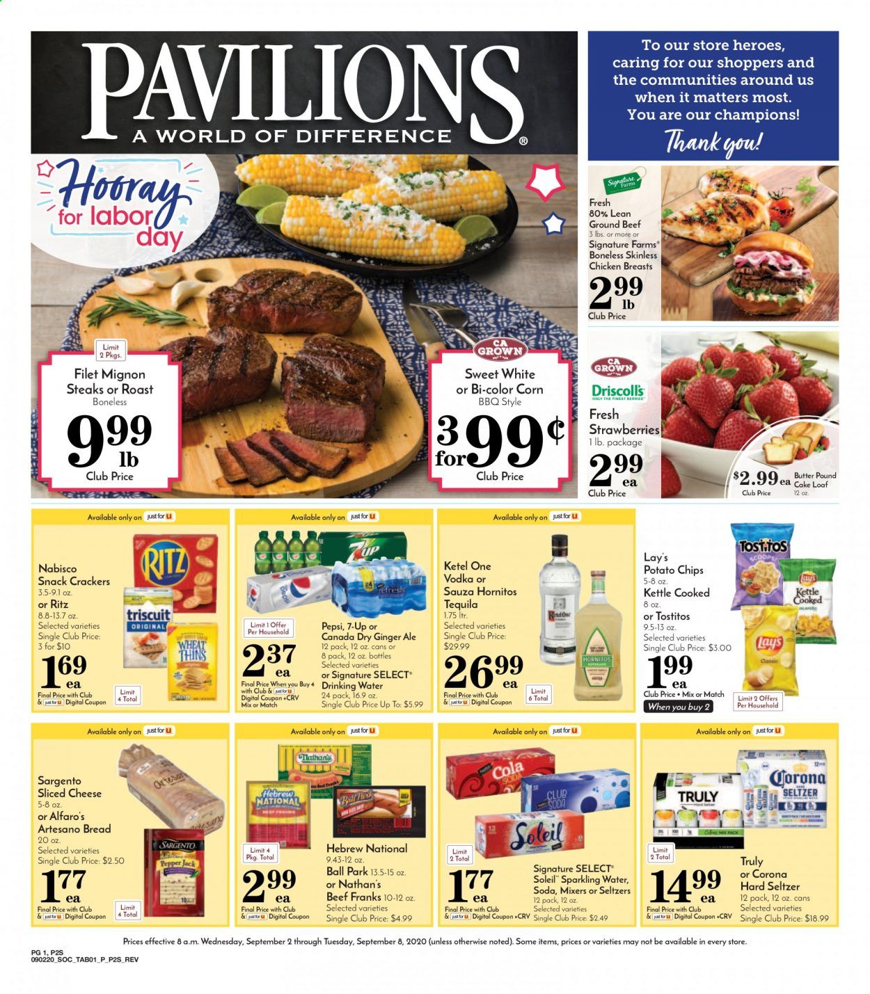 Pavilions Weekly Ad September 2 to September 8