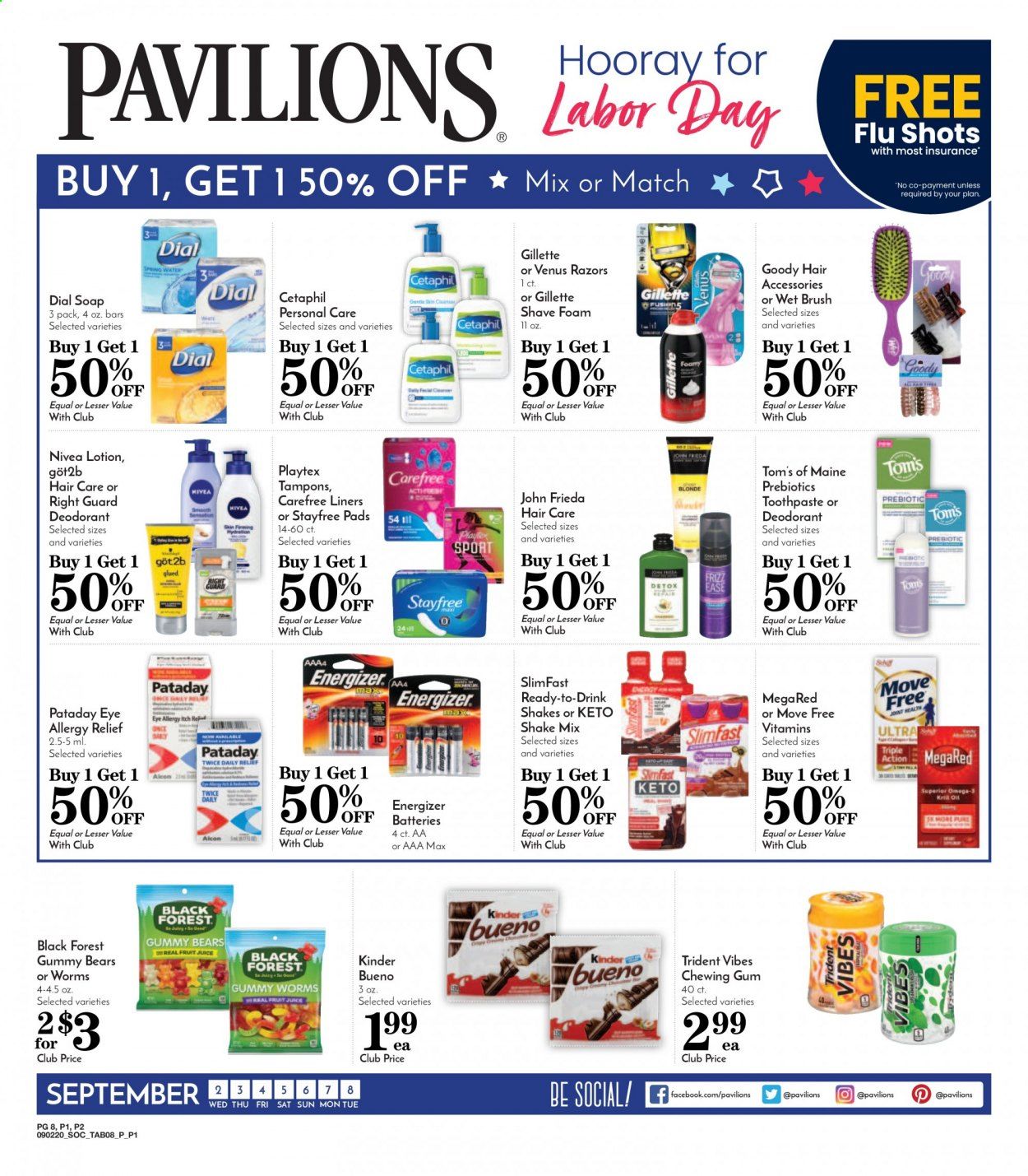 Pavilions Weekly Ad September 2 to September 8
