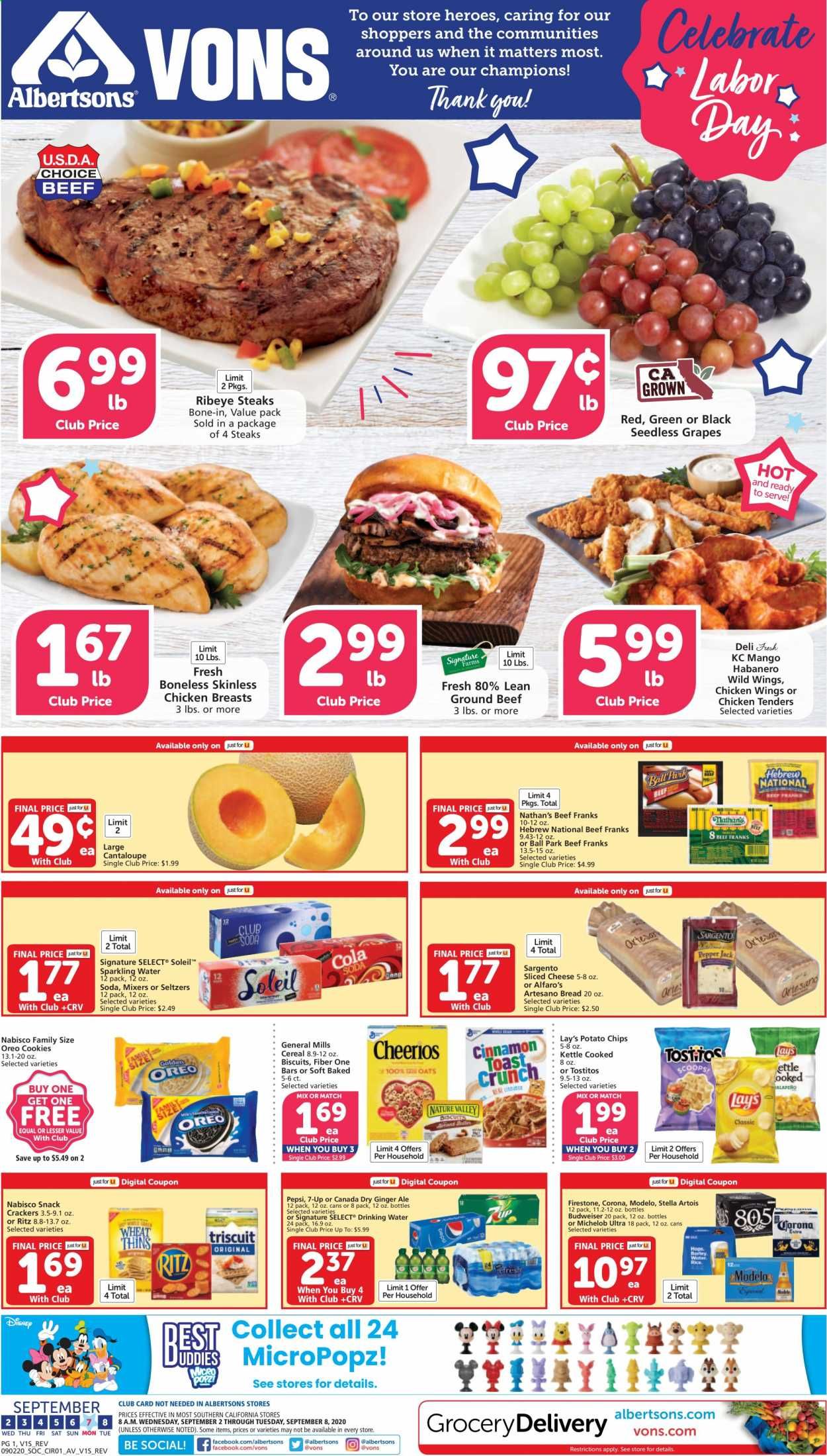 Vons Weekly Ad September 2 to September 8