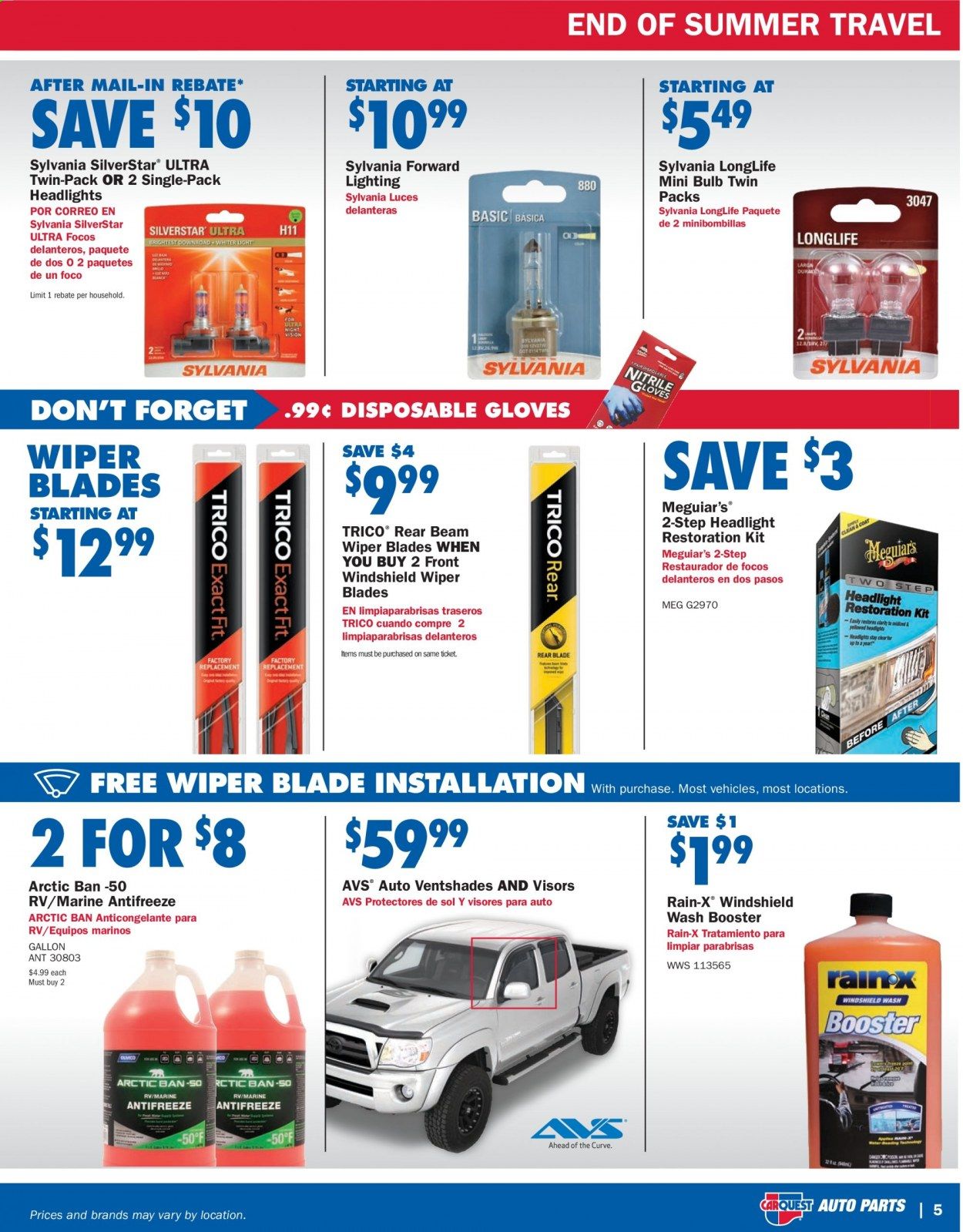 Carquest Weekly Ad August 27 to September 30
