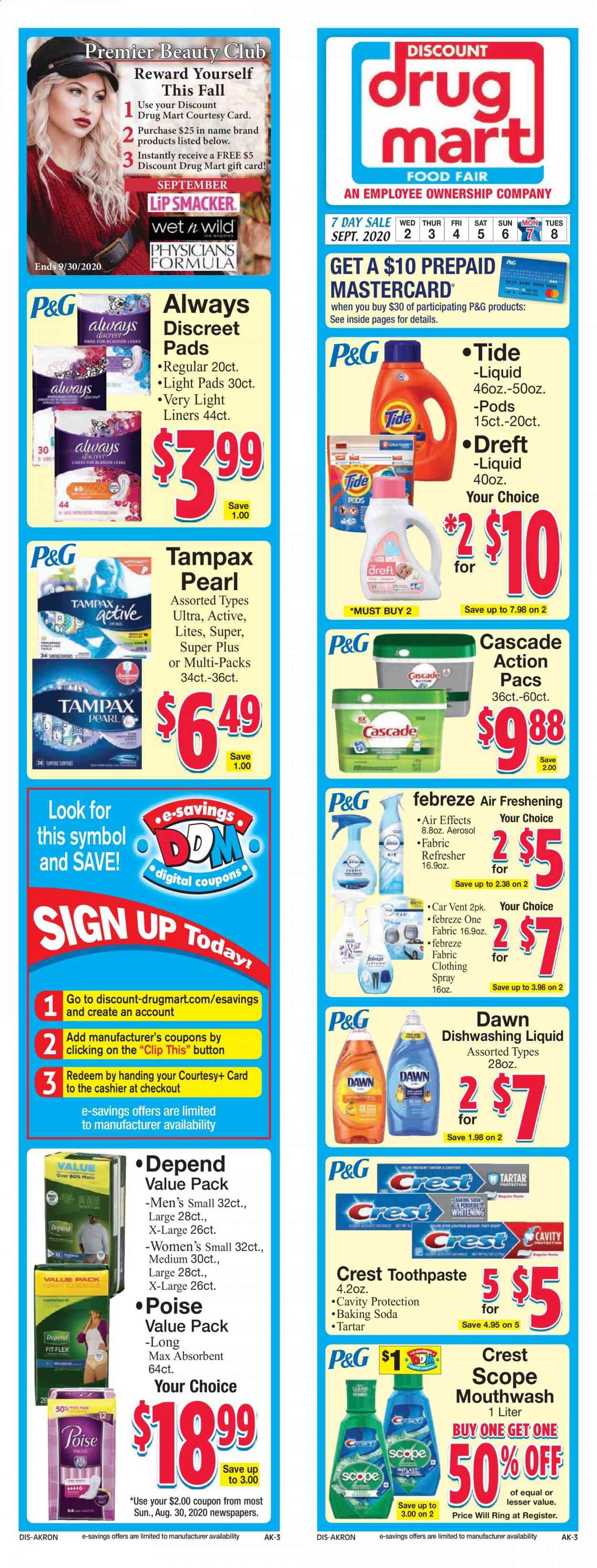 Discount Drug Mart Weekly Ad September 2 to September 8