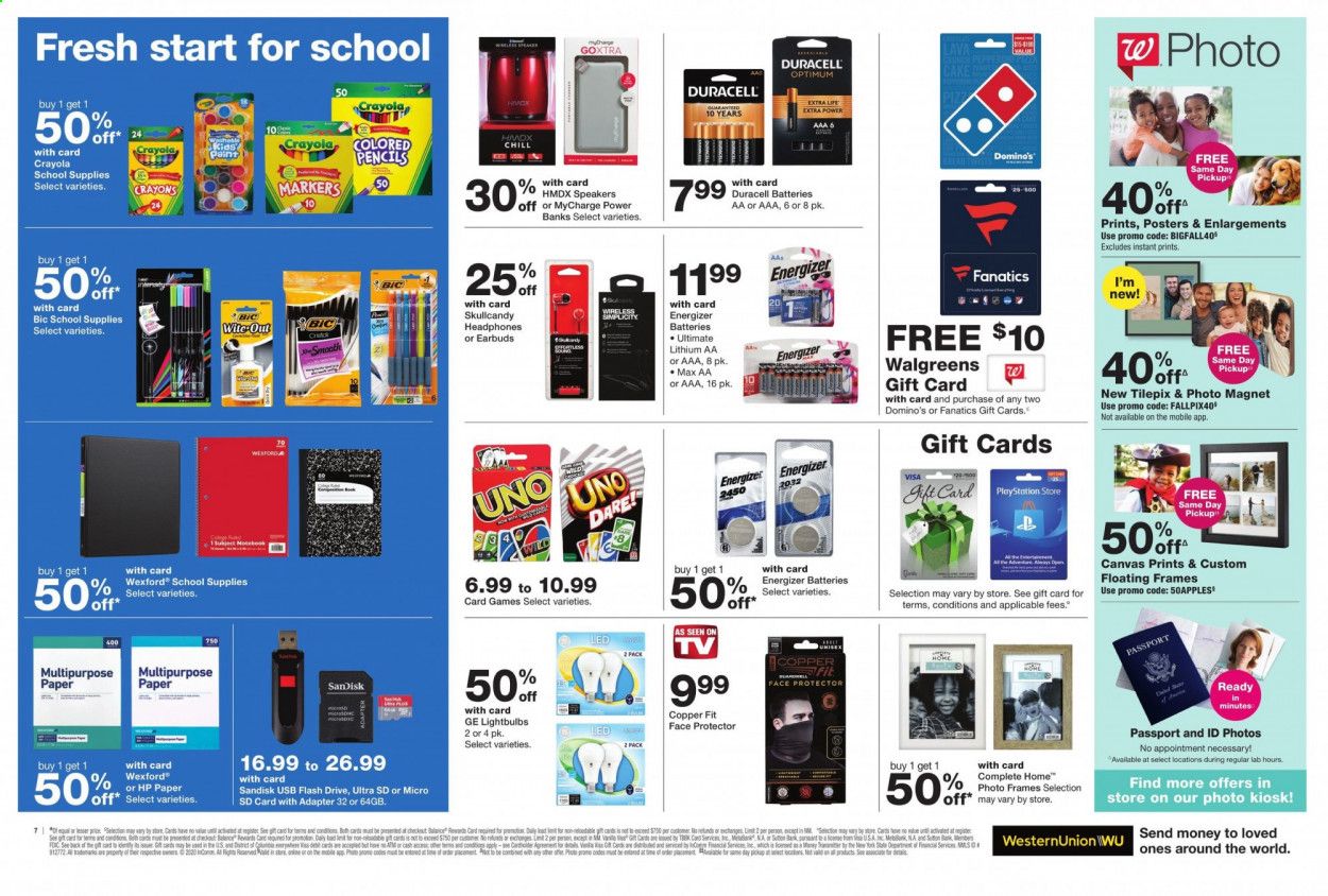 Walgreens Weekly Ad September 6 to September 12