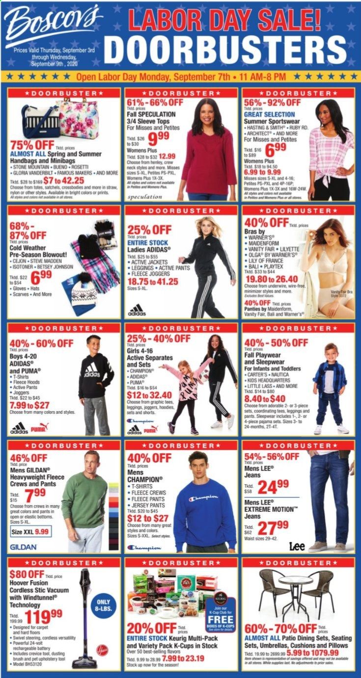 Boscov's Weekly Ad September 3 to September 9