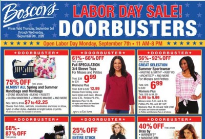 Boscov's Weekly Ad September 3 to September 9
