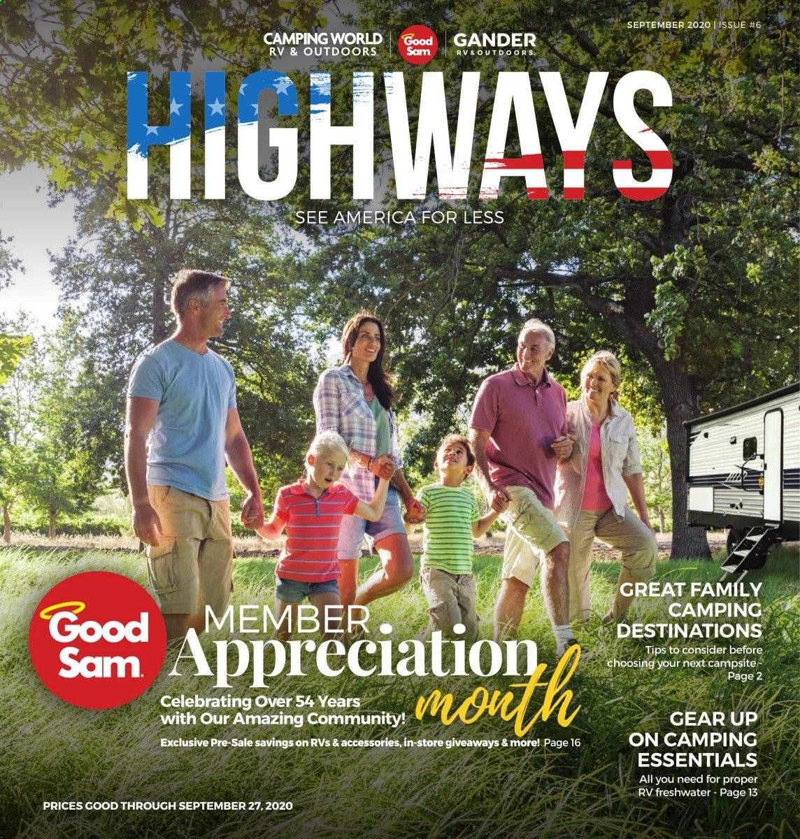 Gander RV & Outdoors Weekly Ad September 1 to September 30