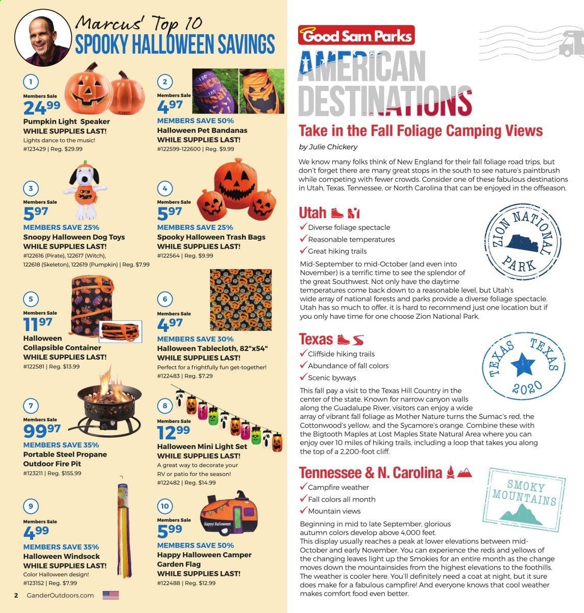 Gander RV & Outdoors Weekly Ad September 1 to September 30