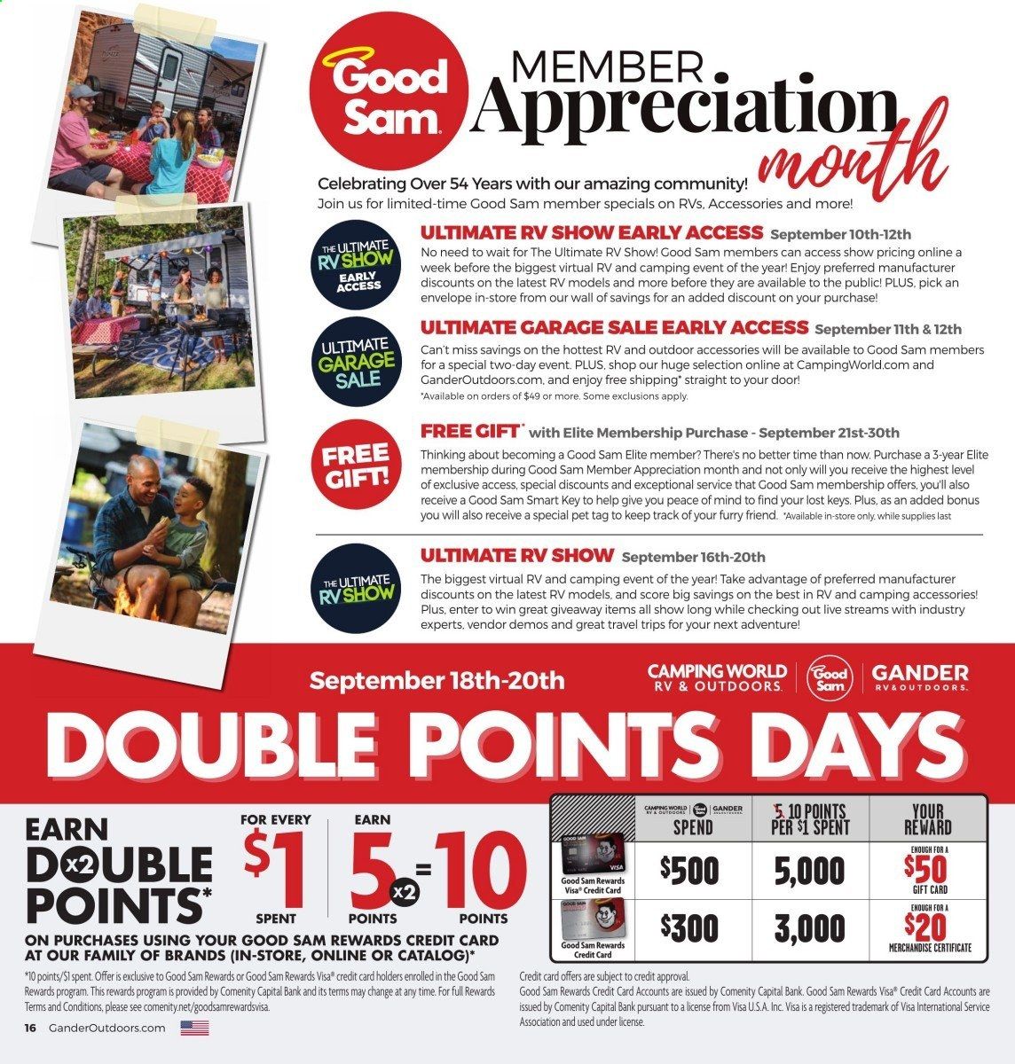 Gander RV & Outdoors Weekly Ad September 1 to September 30