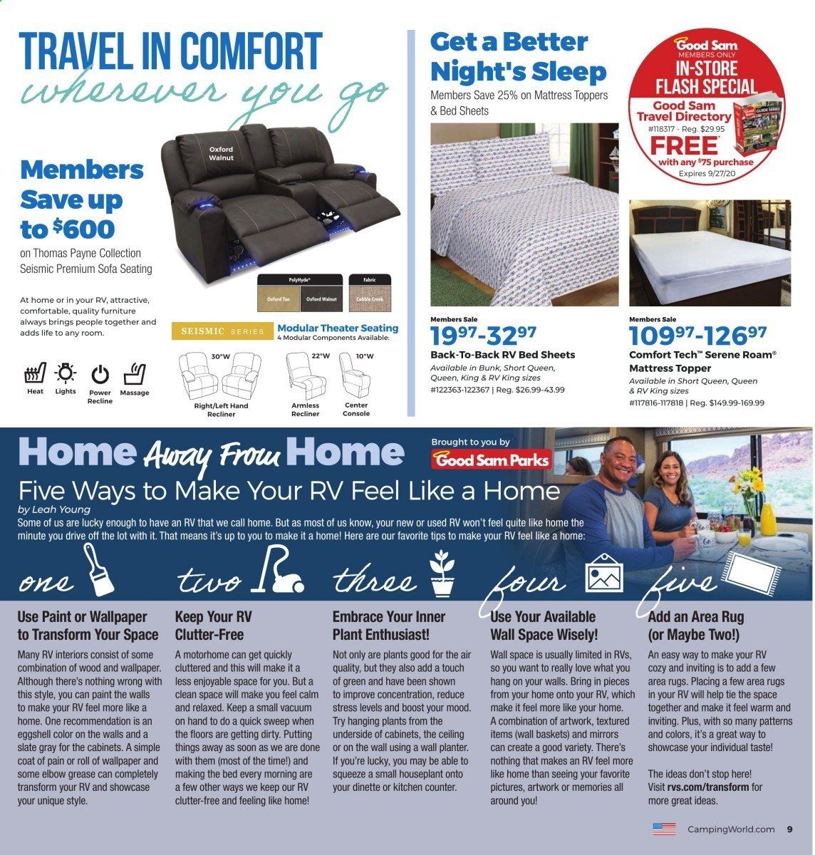 Gander RV & Outdoors Weekly Ad September 1 to September 30