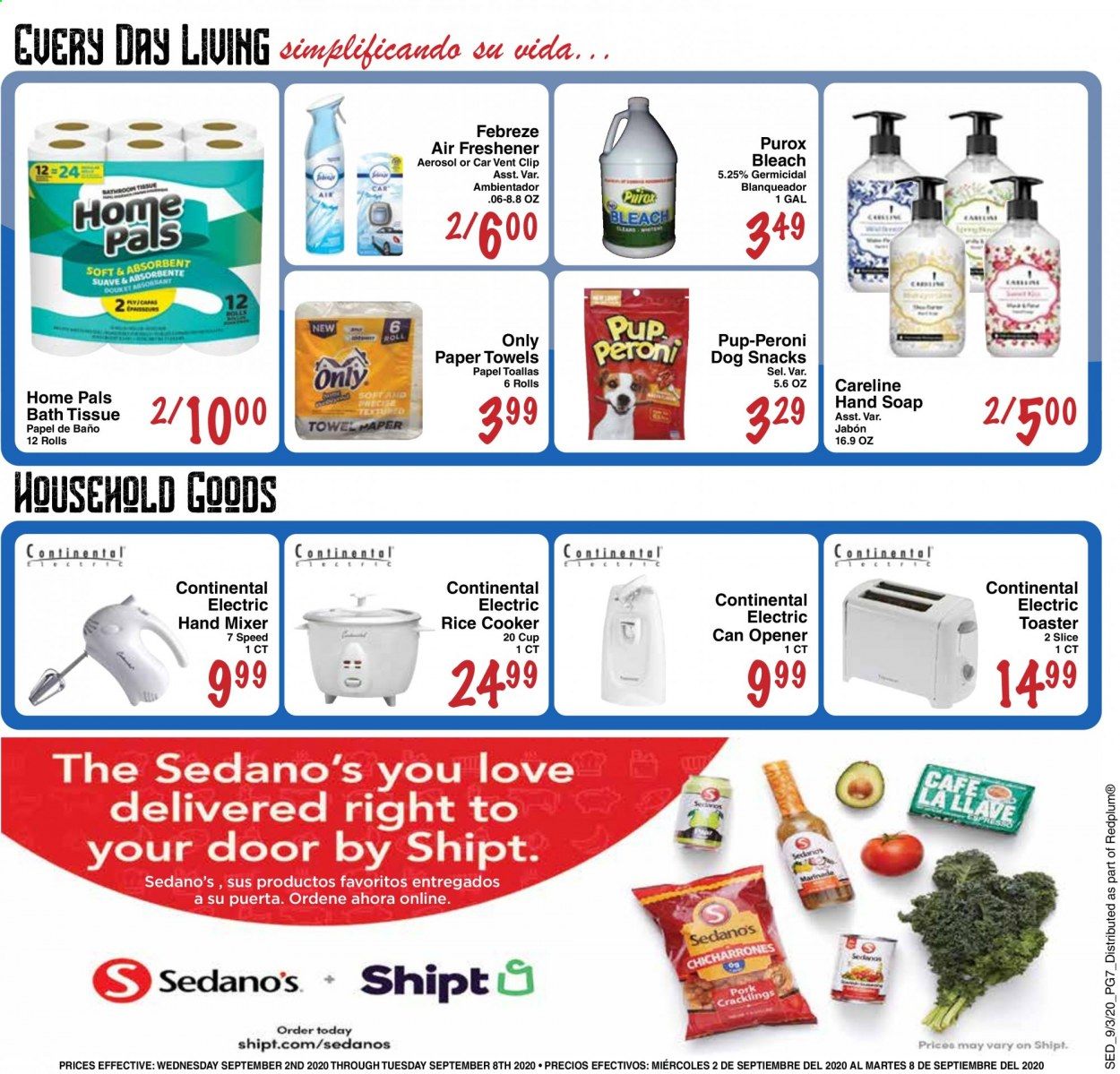 Sedano's Weekly Ad September 2 to September 8