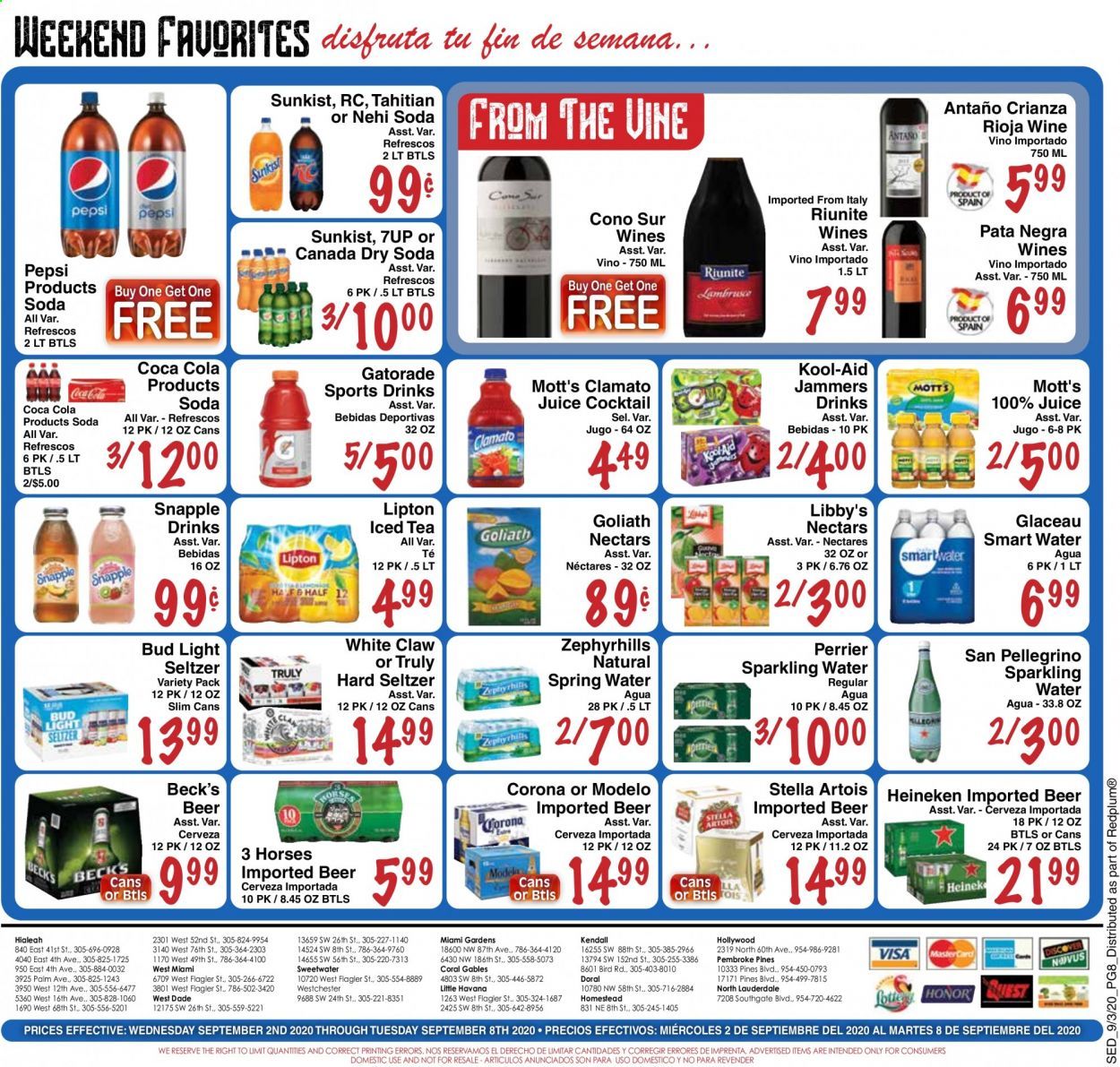 Sedano's Weekly Ad September 2 to September 8