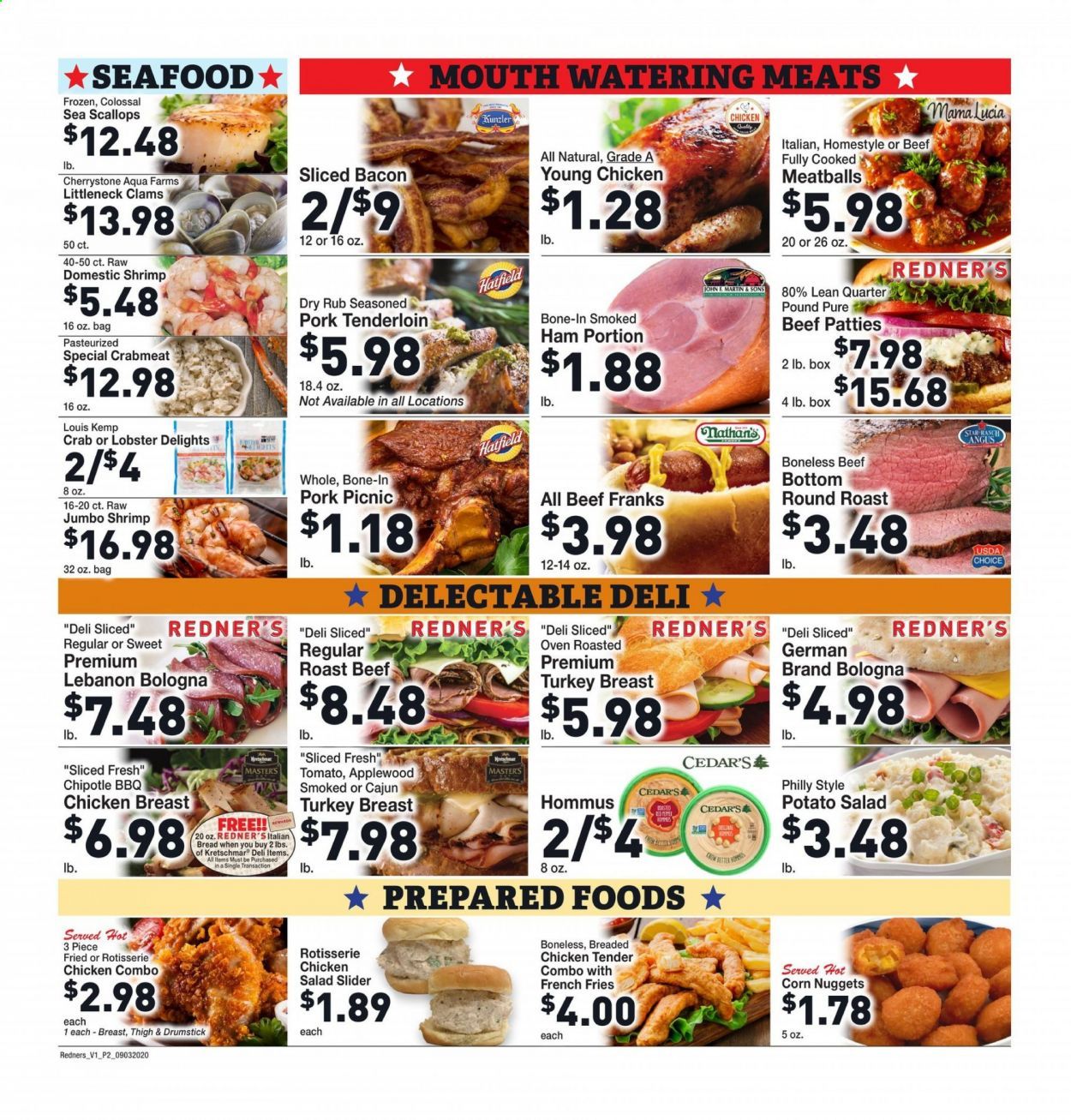 Redner's Markets Weekly Ad September 3 to September 9