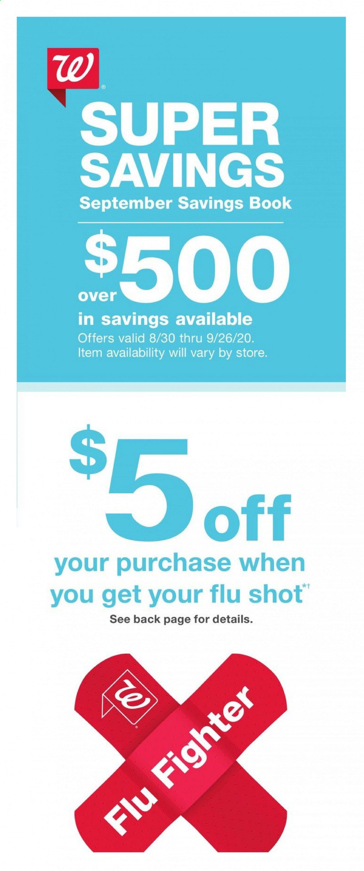 Walgreens Weekly Ad August 30 to September 26