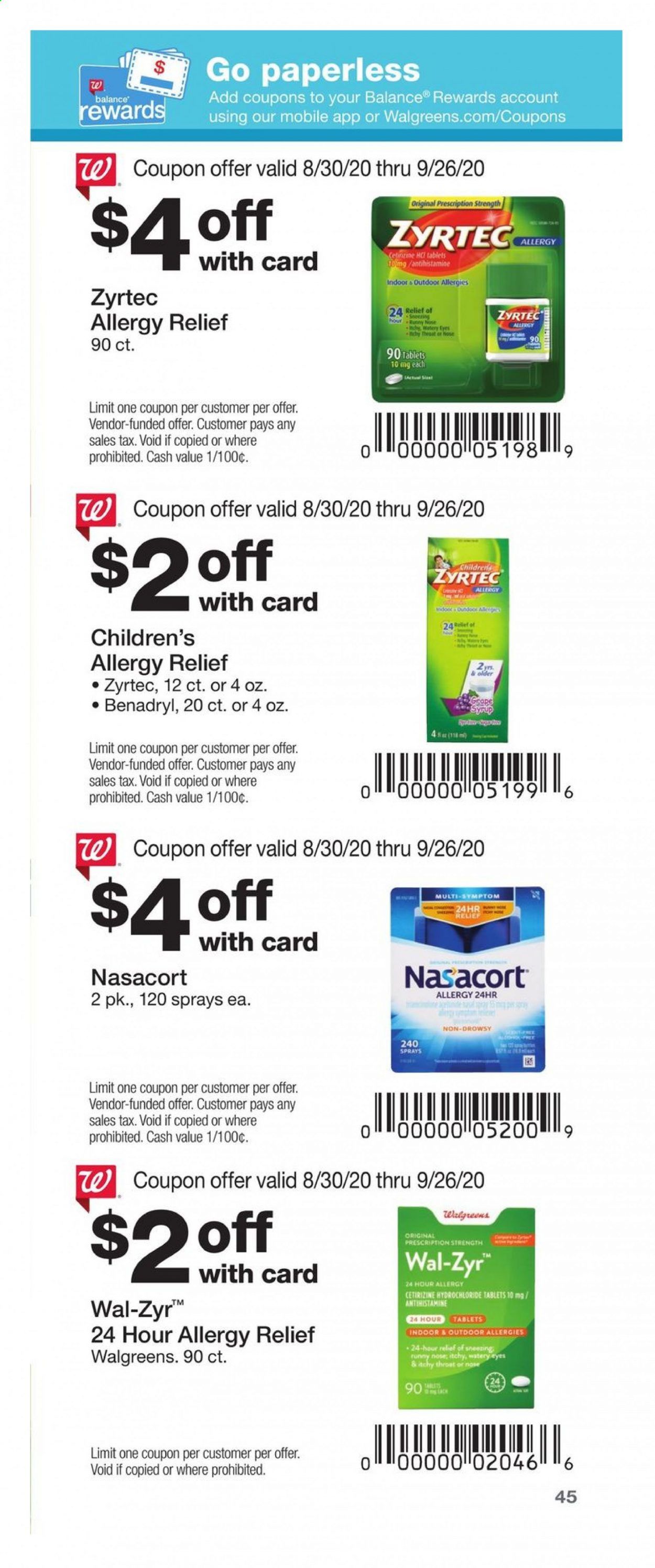 Walgreens Weekly Ad August 30 to September 26