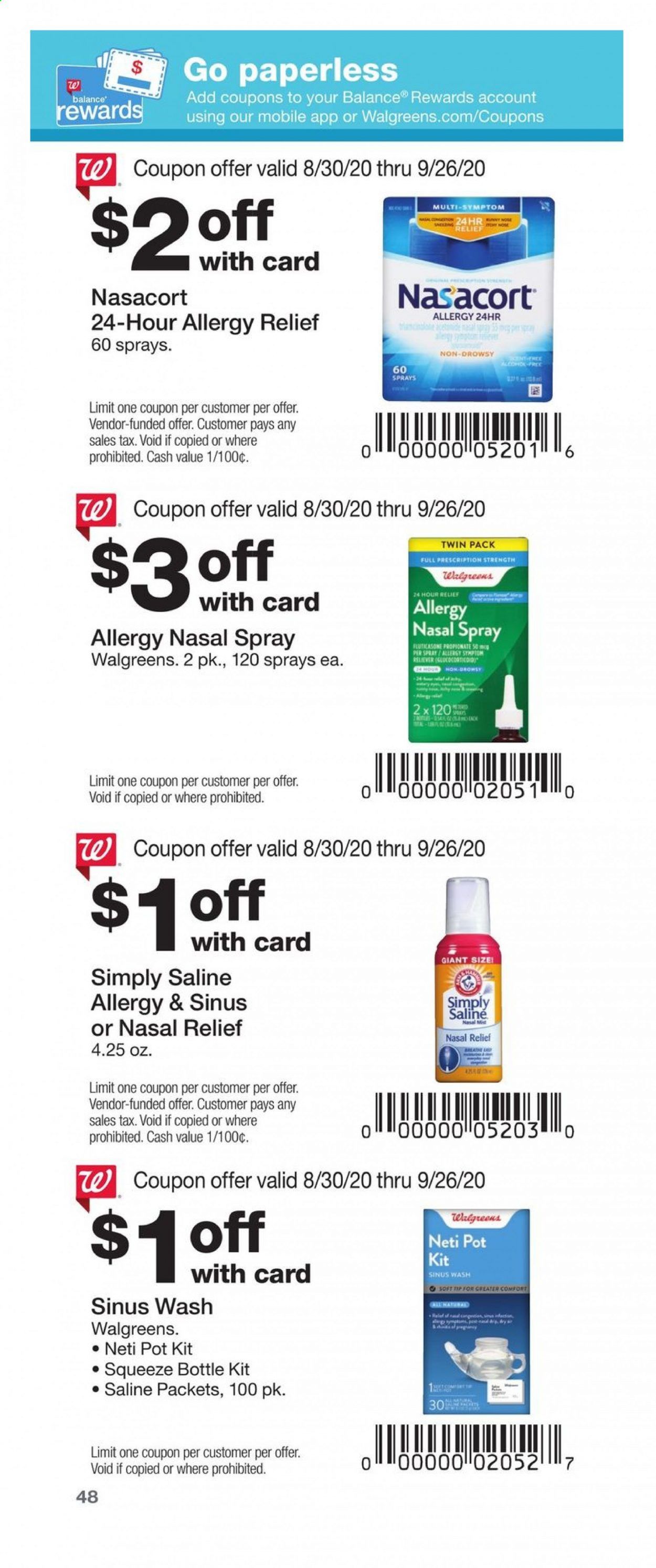 Walgreens Weekly Ad August 30 to September 26
