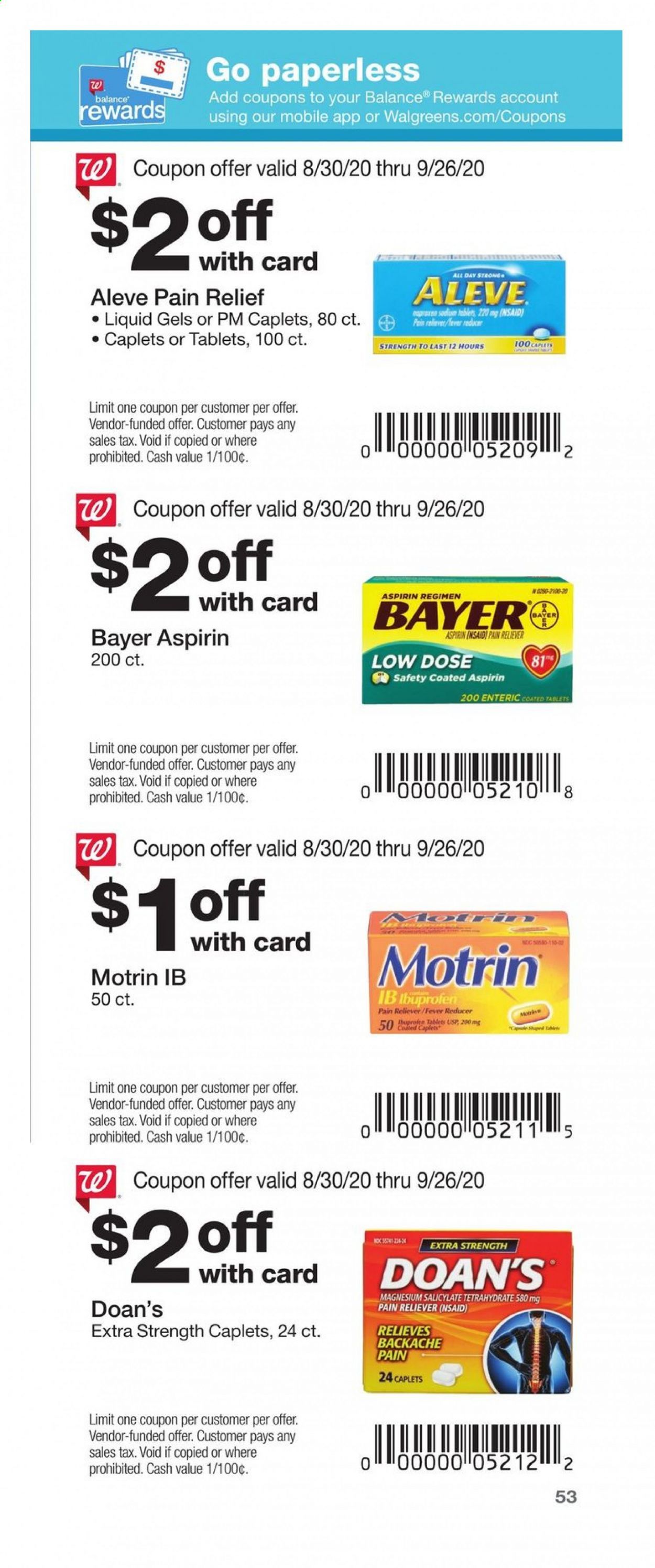 Walgreens Weekly Ad August 30 to September 26