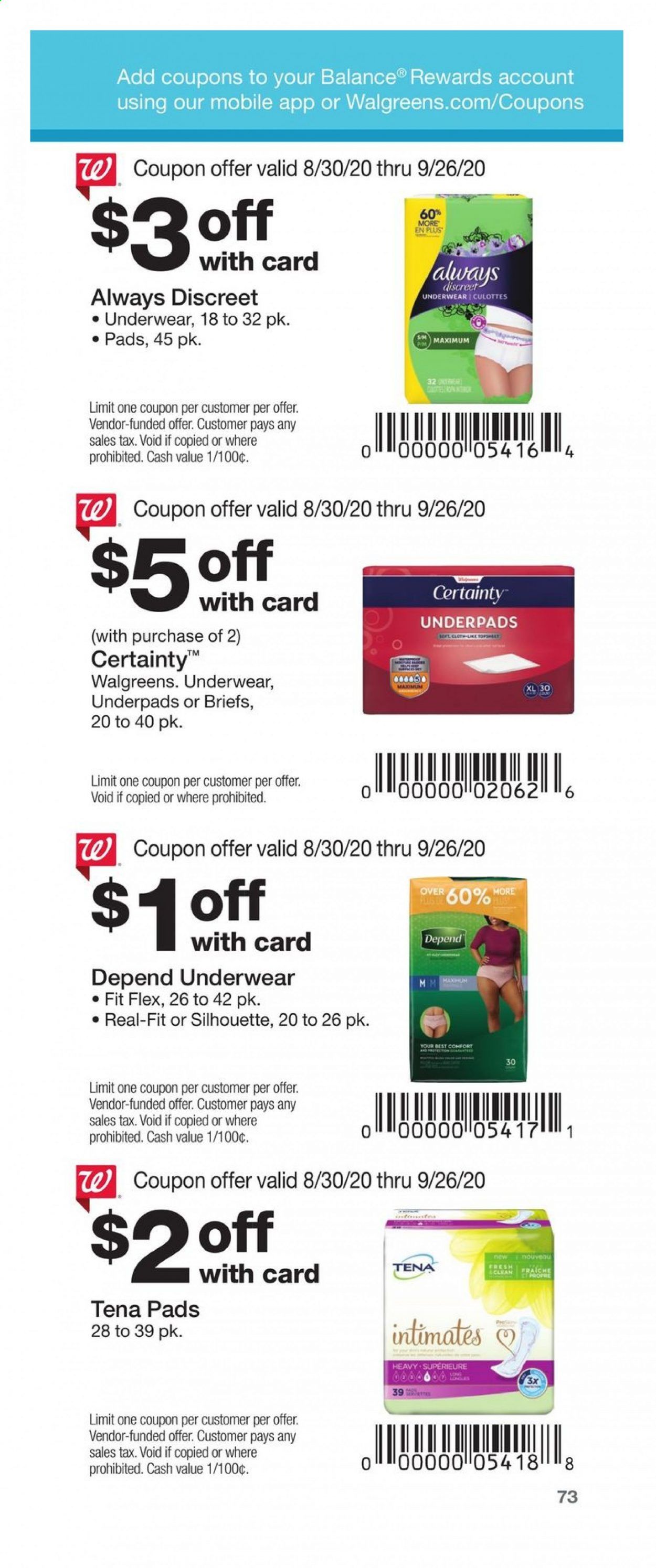 Walgreens Weekly Ad August 30 to September 26